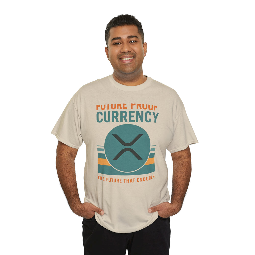 RIPPLE XRP 'Future Proof Currency' Graphic Tee — Crypto Retro Logo Shirt