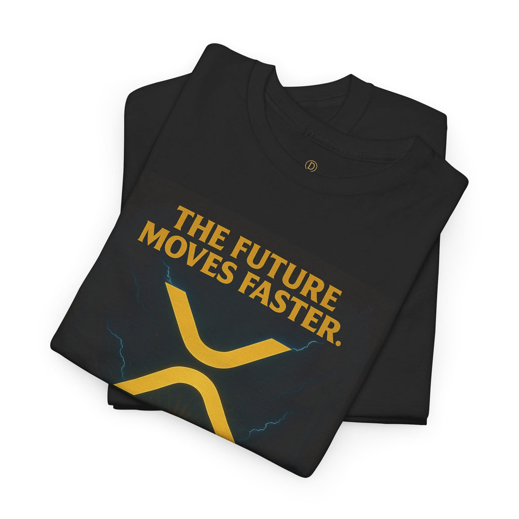 XRP Swift Crypto T-Shirt — “The Future Moves Faster” XRP Over Swift Tee