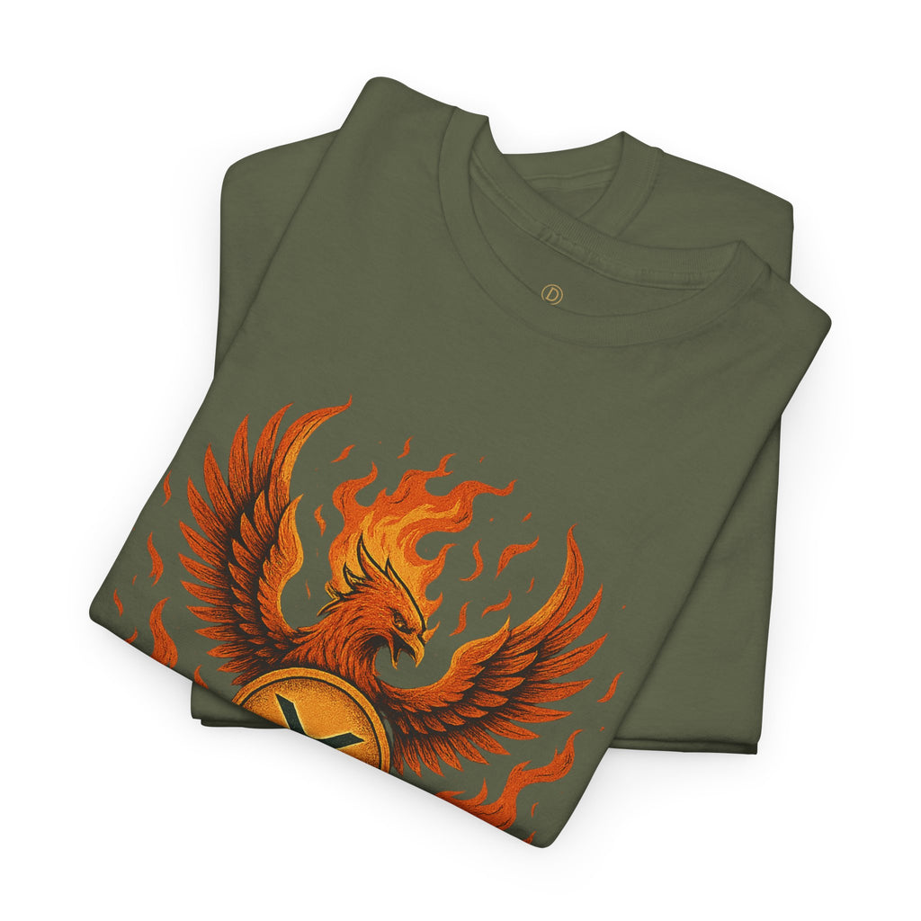 Phoenix Coin T‑Shirt — Fiery Phoenix Crypto Logo Tee