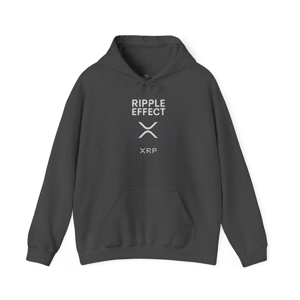 Ripple Effect Hoodie — Minimal Concentric Wave Graphic Sweatshirt