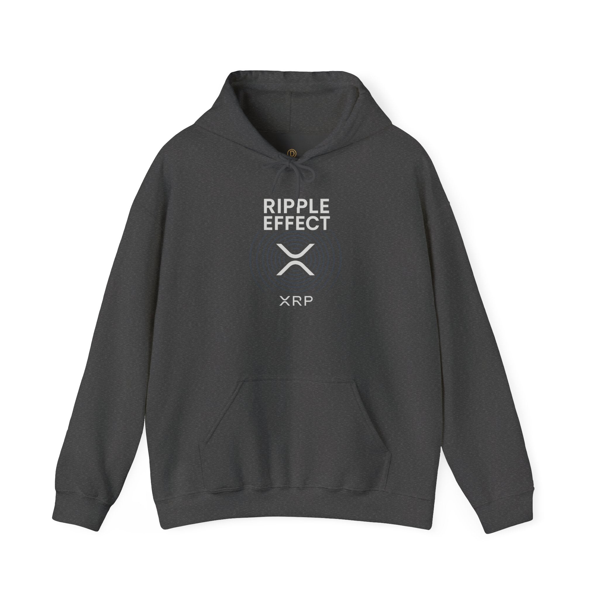Ripple Effect Hoodie — Minimal Concentric Wave Graphic Sweatshirt