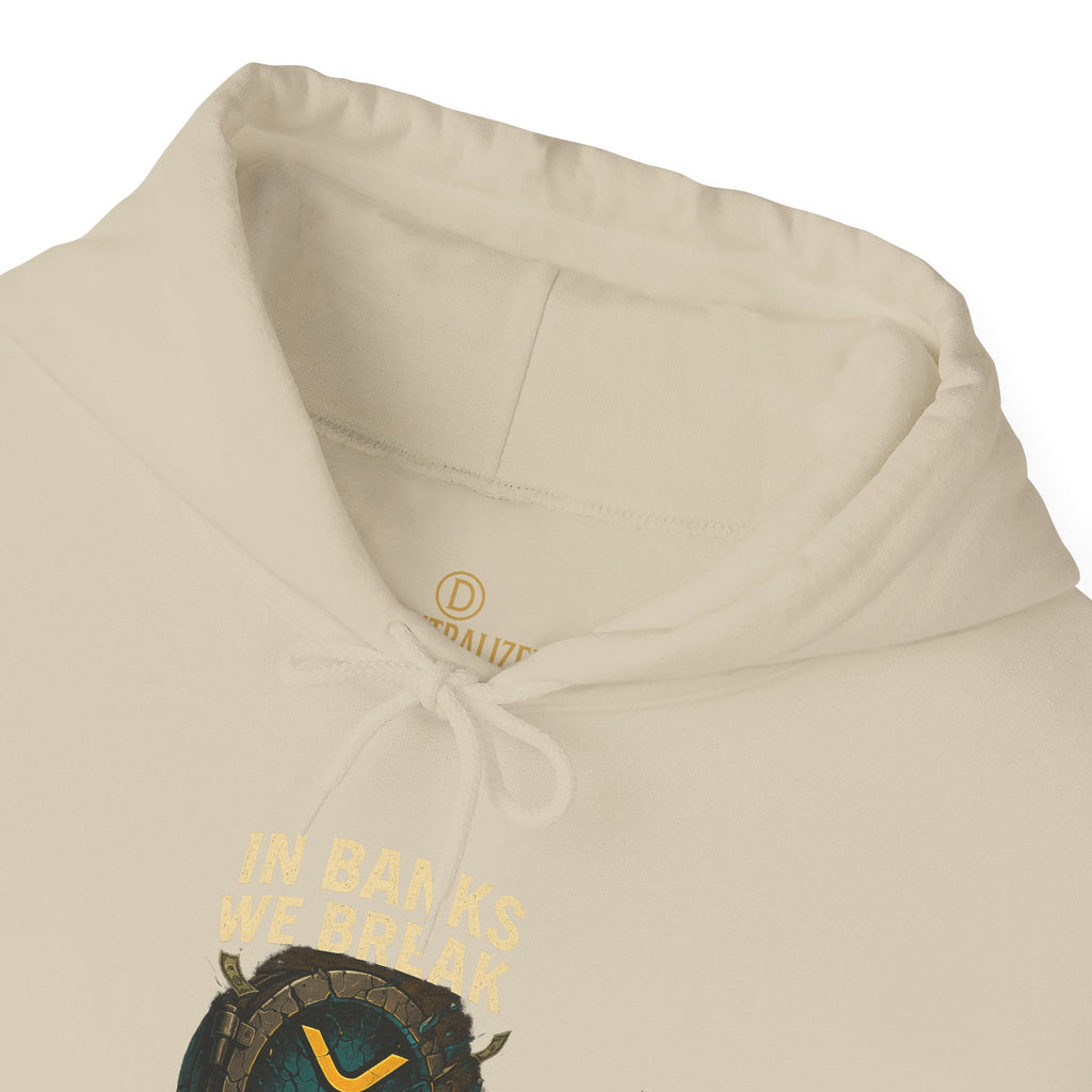 Hoodie — 'In Banks We Trust' Crest Pullover