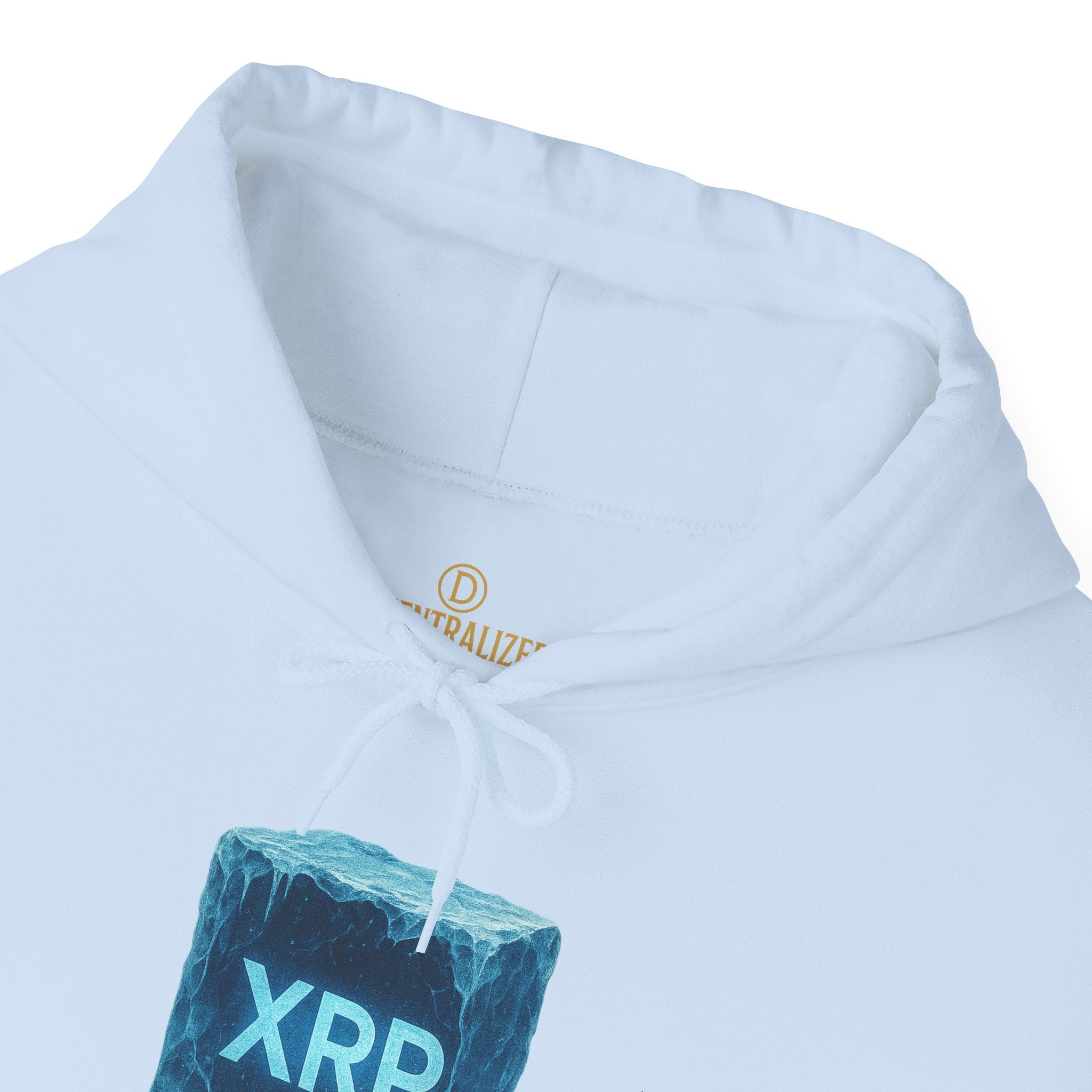 XRP Frozen Cube Hoodie — Crypto Ice Block Sweater for XRP Fans