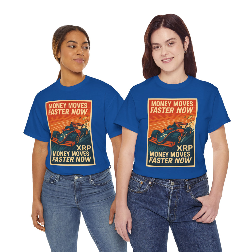 XRP 'Money Moves Faster Now' Racing Tee — Crypto Enthusiast T-Shirt