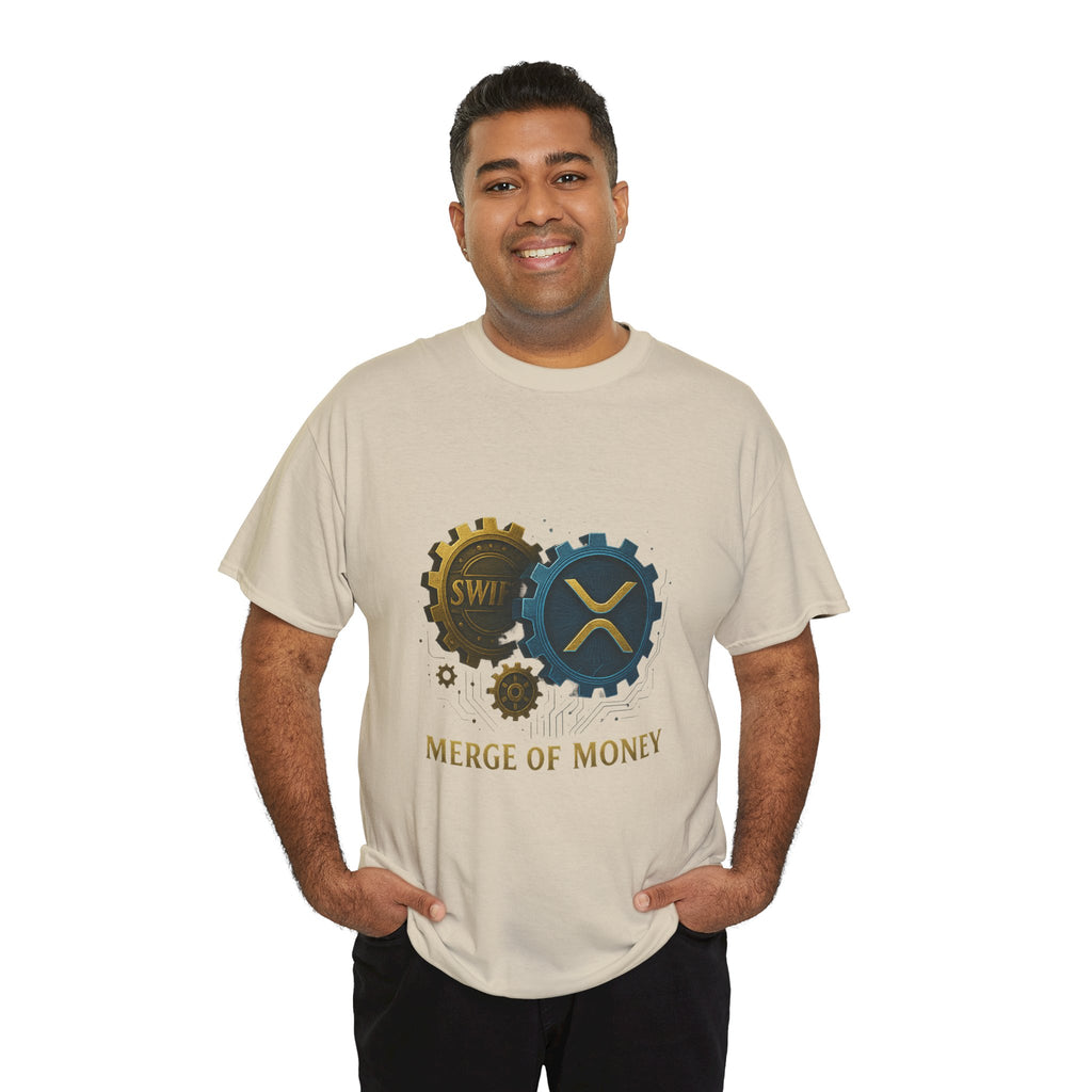 Merge of Money Tee - Cryptocurrency Gears XRP & SWI Crypto T-Shirt