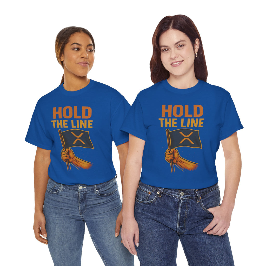 Hold The Line Tee — Bold Flag Graphic Cryptocurrency XRP Shirt