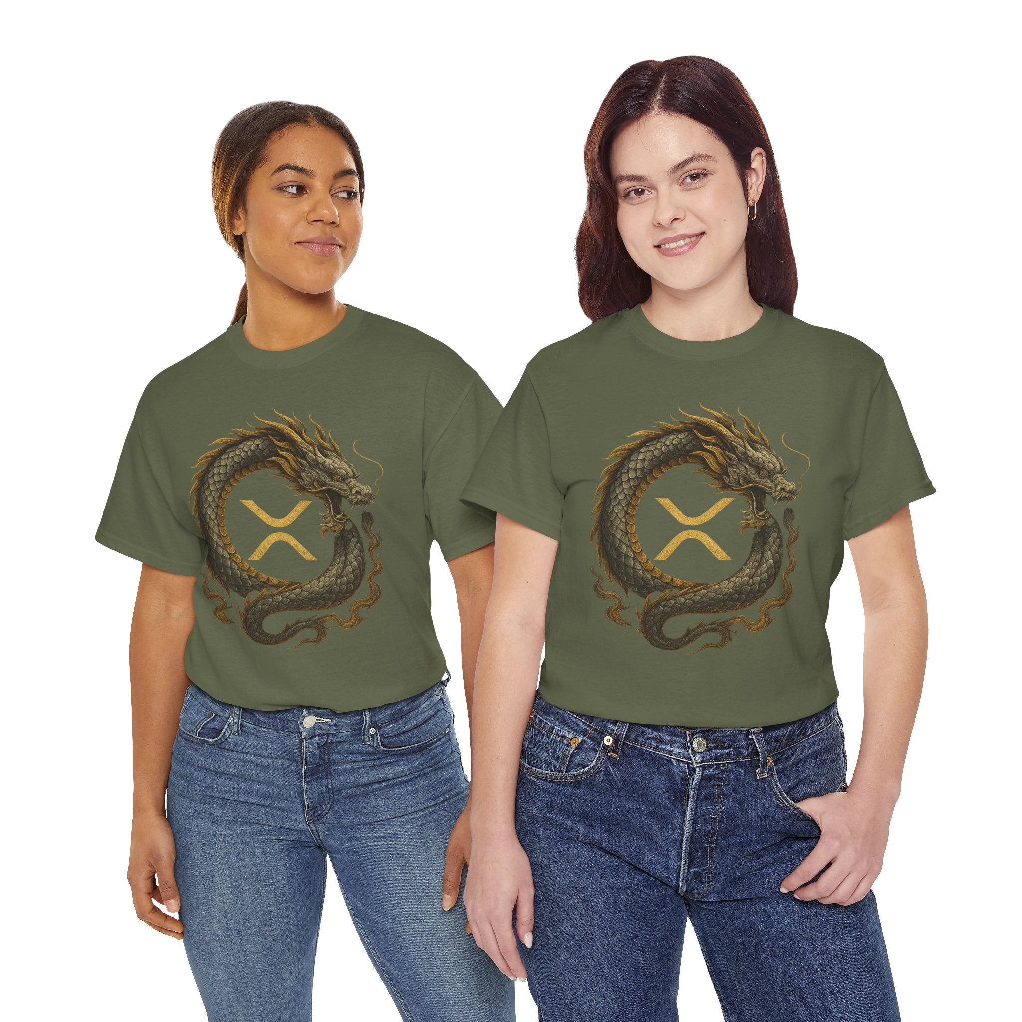Dragon XRP Logo T-Shirt — Crypto XRP Circle Dragon Graphic Tee