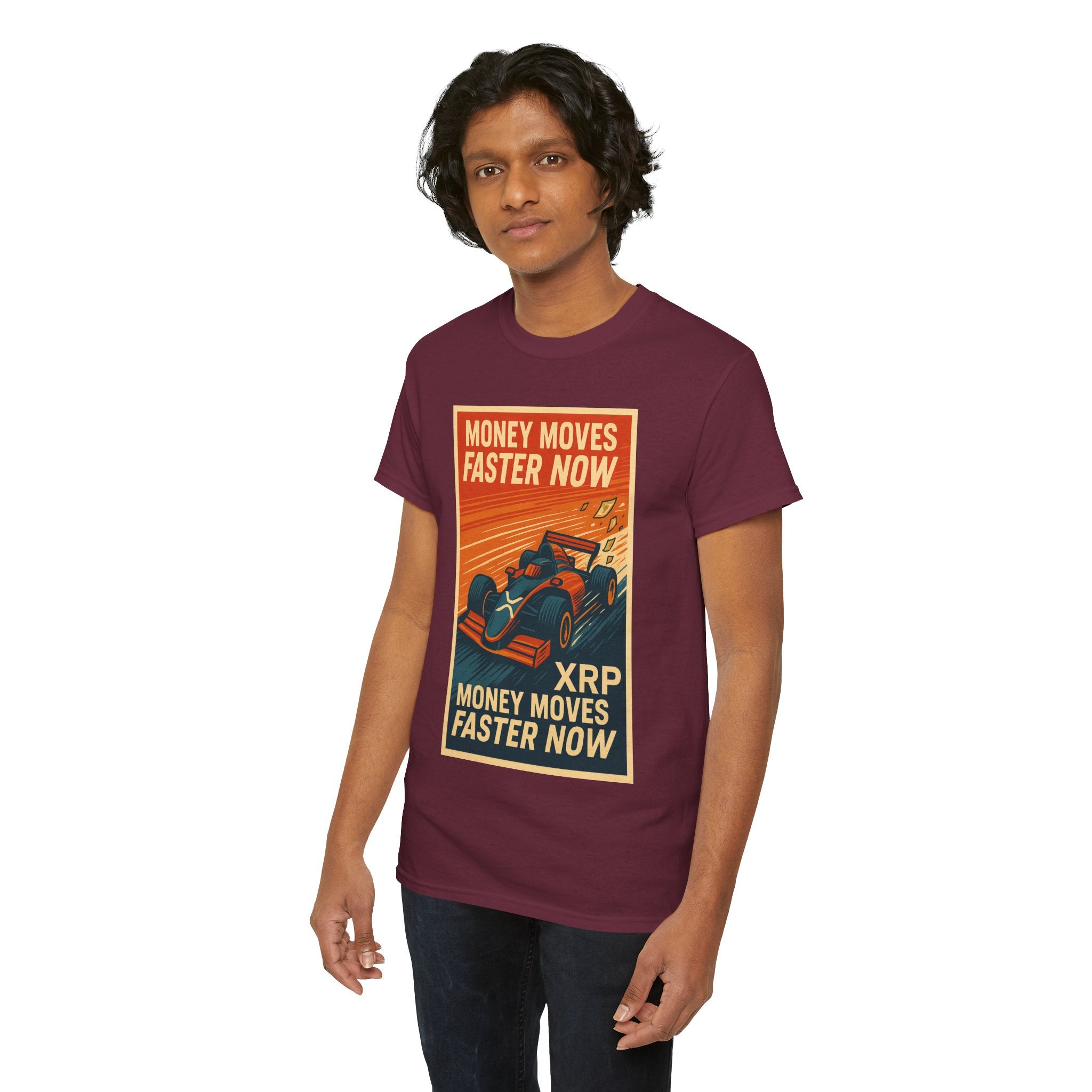 XRP 'Money Moves Faster Now' Racing Tee — Crypto Enthusiast T-Shirt