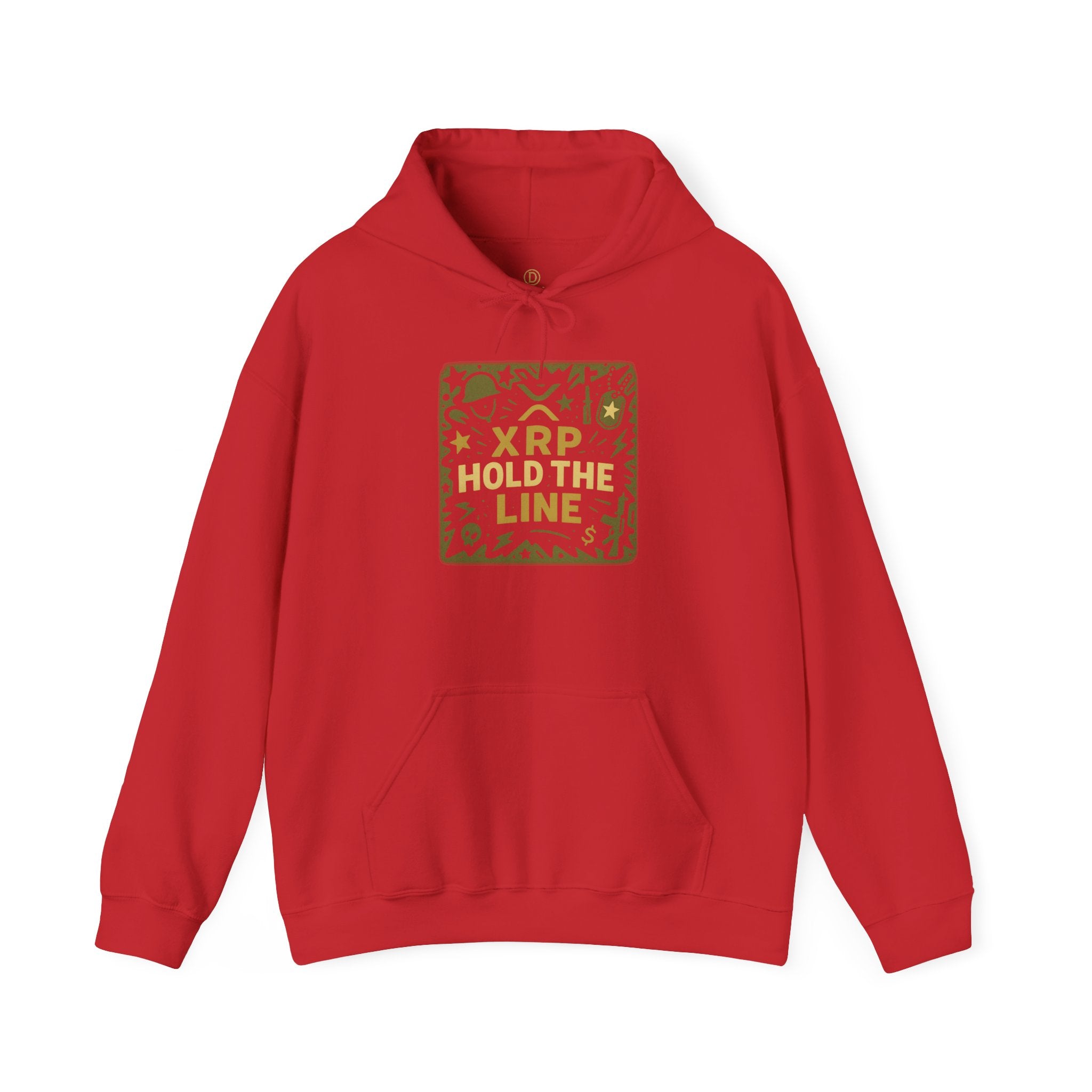 XRP Hold The Line Hoodie — Crypto Supporter Graphic Hooded Sweatshirt