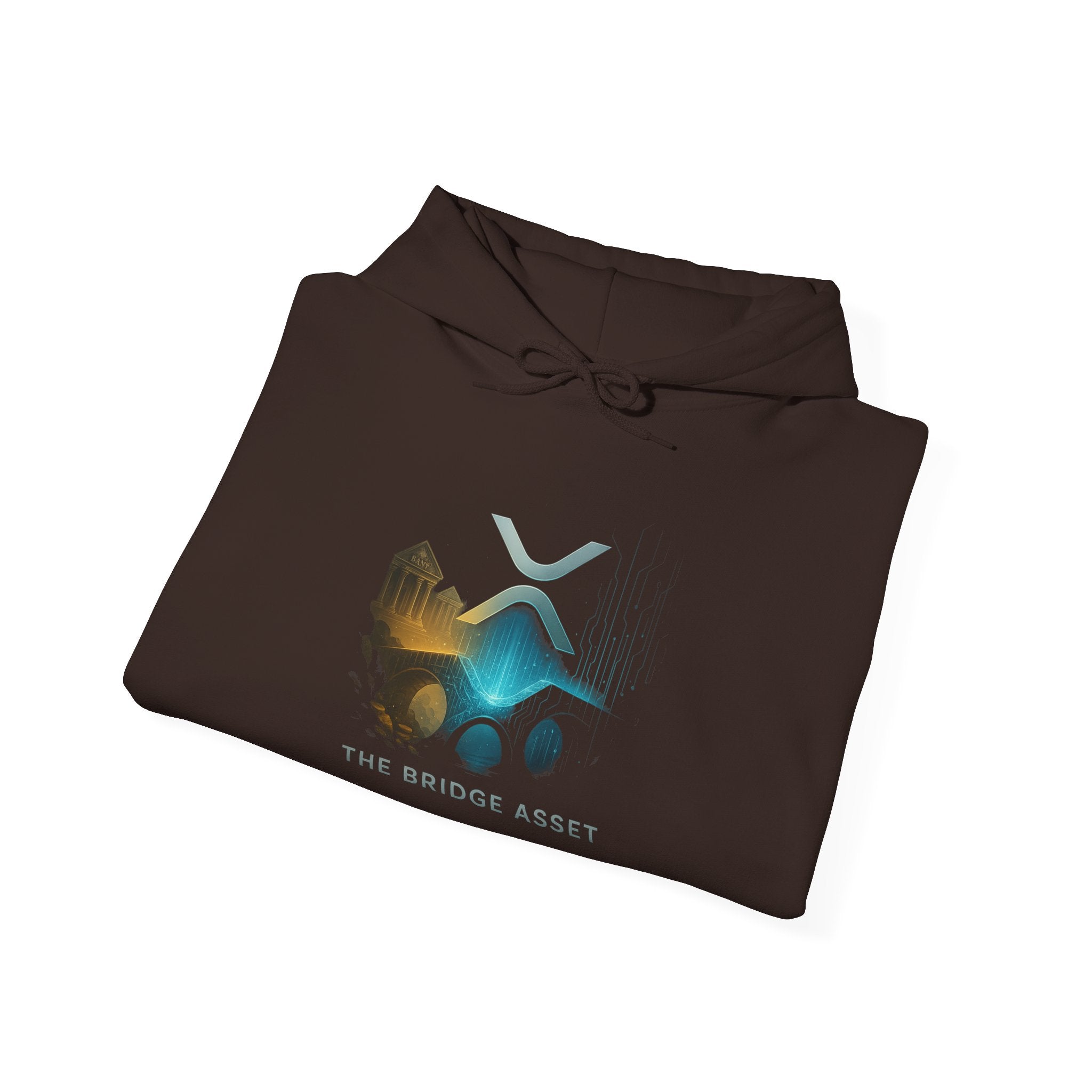 Bridge Asset Logo Hoodie — Minimal Crypto XRP Design