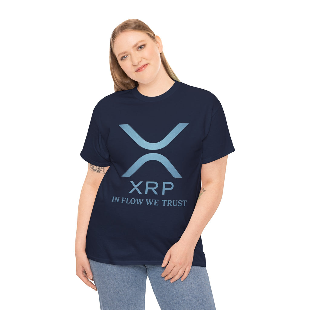 XRP Crypto Tee — "In Flow We Trust" Ripple Logo T-Shirt