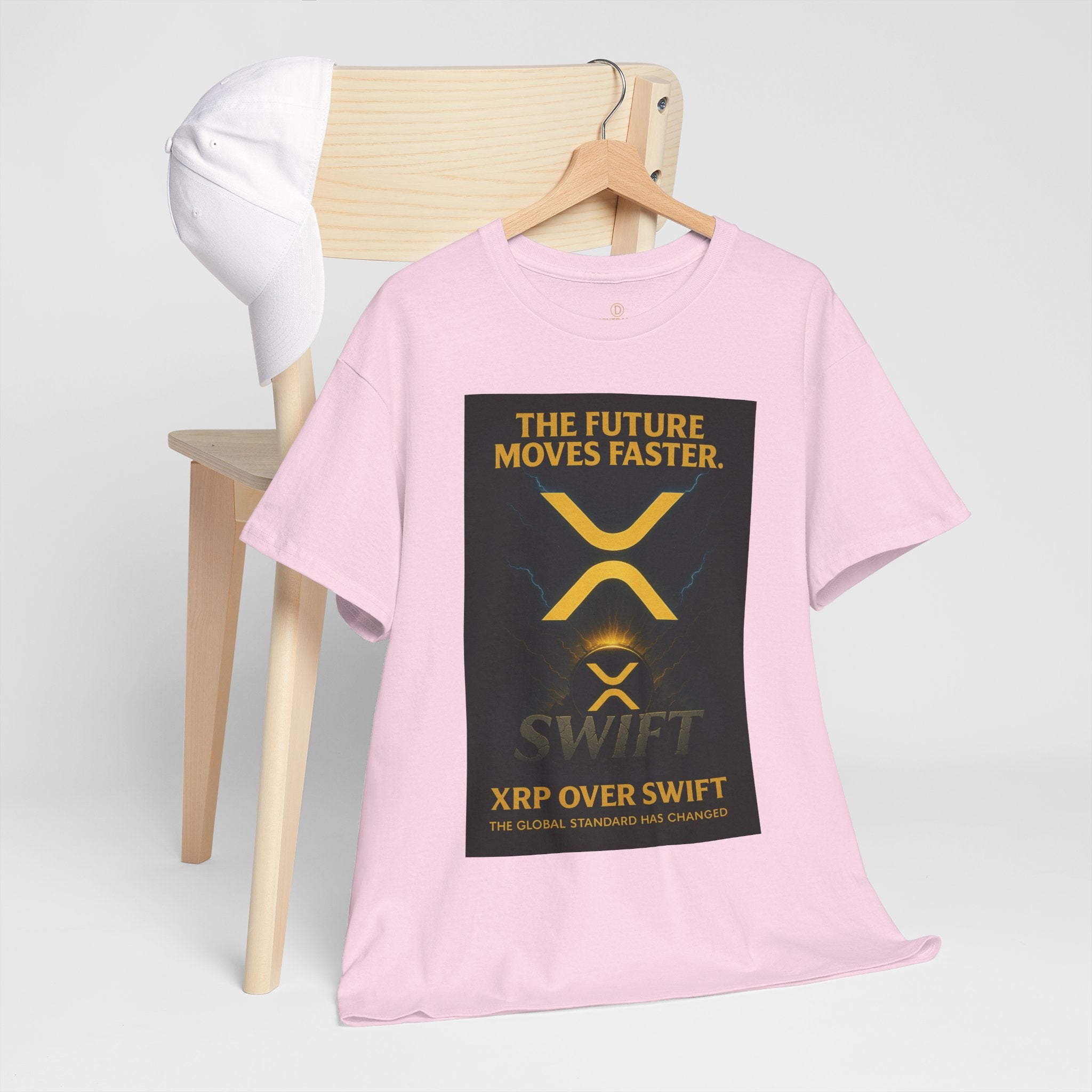 XRP Swift Crypto T-Shirt — “The Future Moves Faster” XRP Over Swift Tee