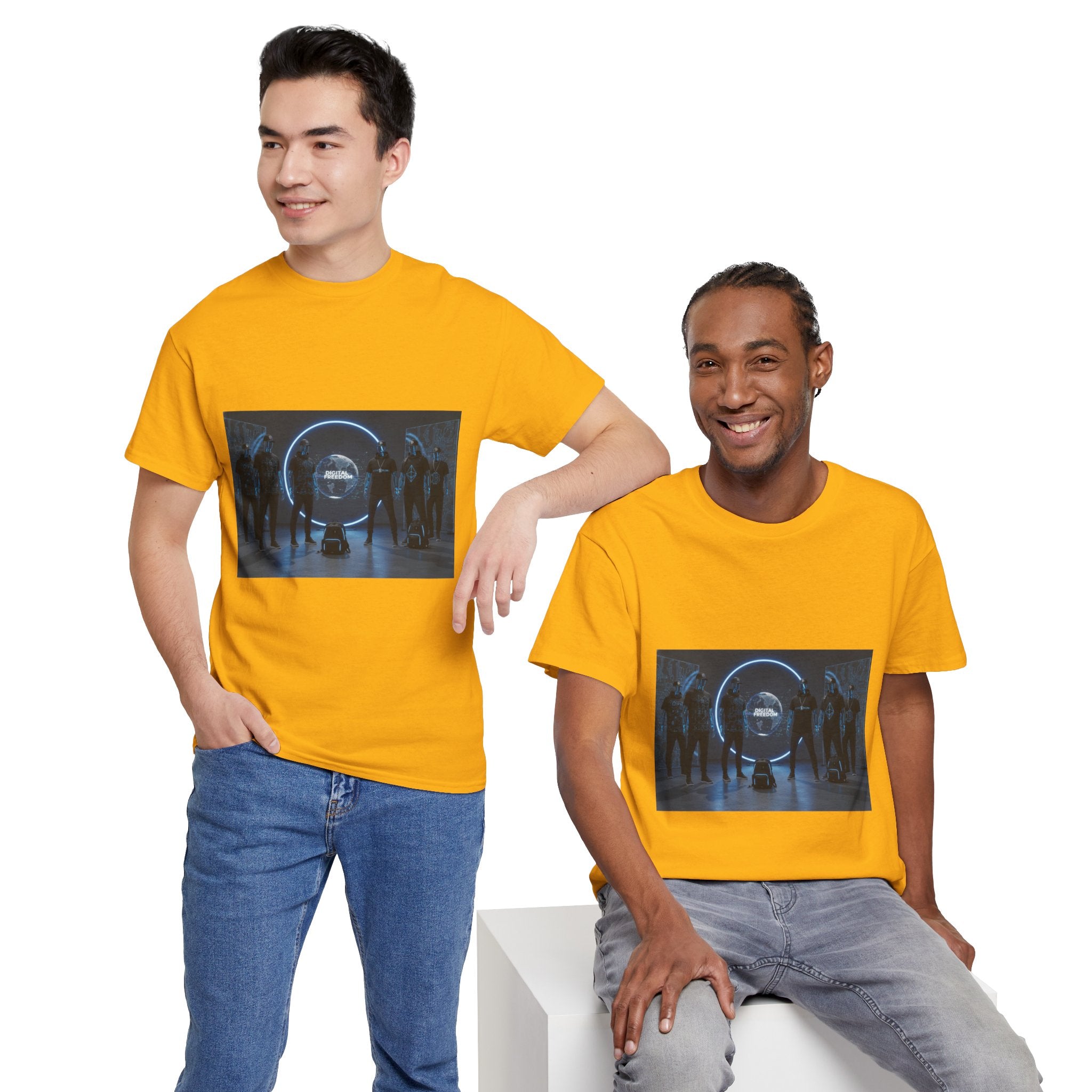 Sci‑Fi Portal Graphic Tee — Futuristic Neon Crew T-Shirt