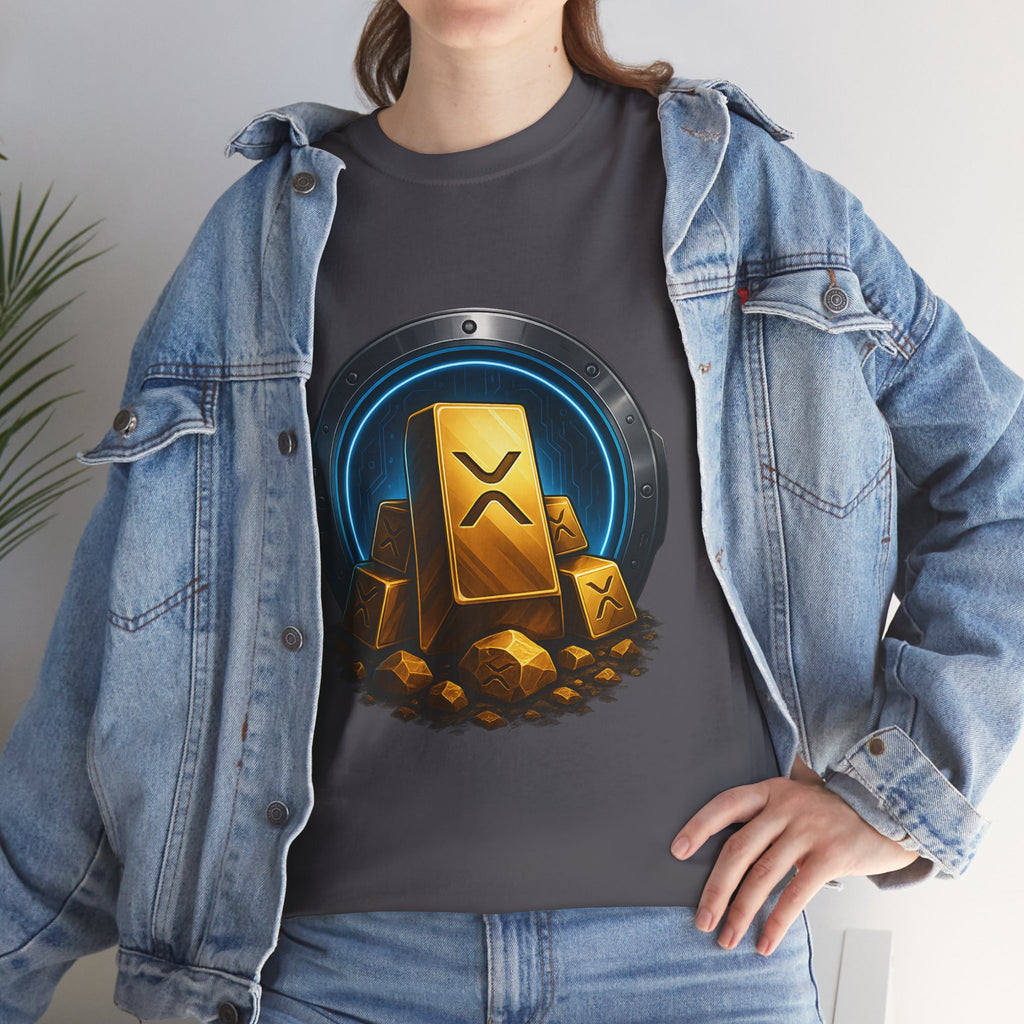 Crypto Gold Bars T-Shirt — Ripple (XRP) Stack Graphic Tee