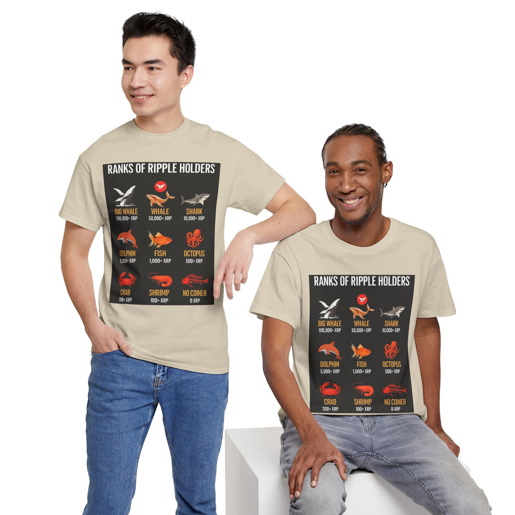 Crypto Ranks T-Shirt – "Ranks of Ripple Holders" Illustrated Guide