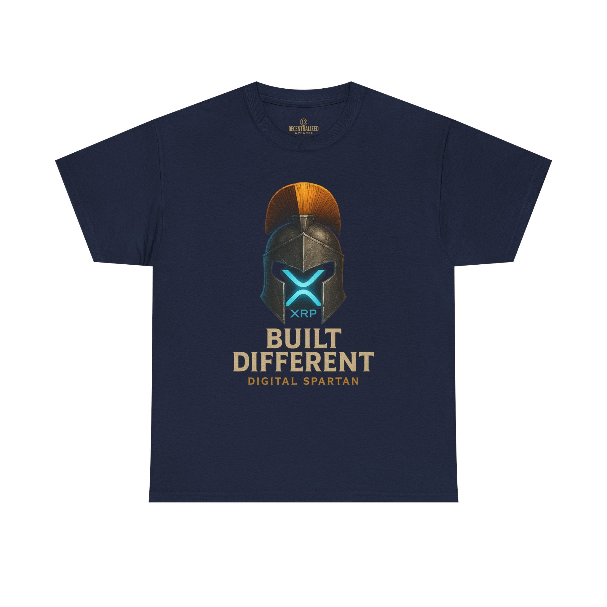 Built Different Spartan Tee — Digital Spartan XRP Crypto T-Shirt