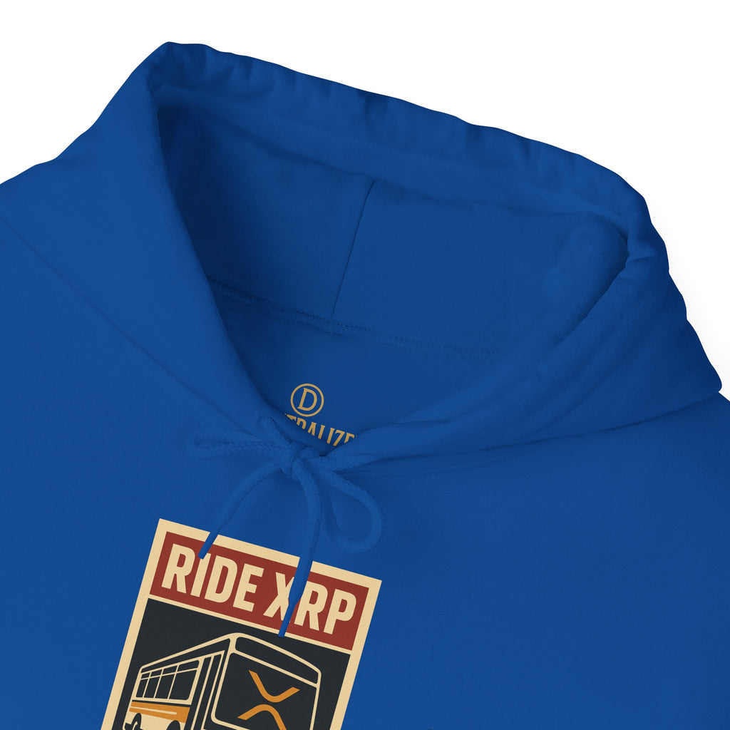 XRP Crypto Hoodie — "Ride XRP, Dump Swift" Retro Badge