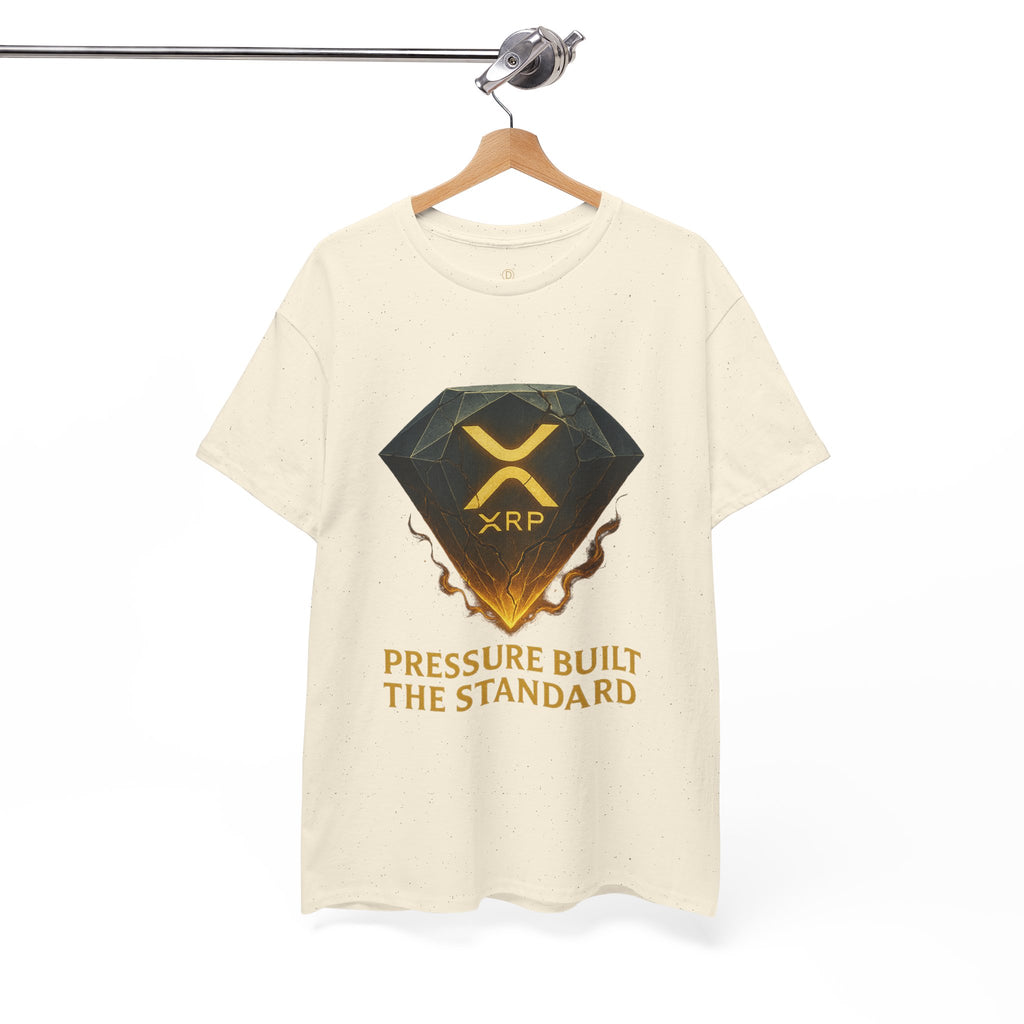 XRP Diamond Tee — "Pressure Built The Standard" Crypto Graphic T‑Shirt