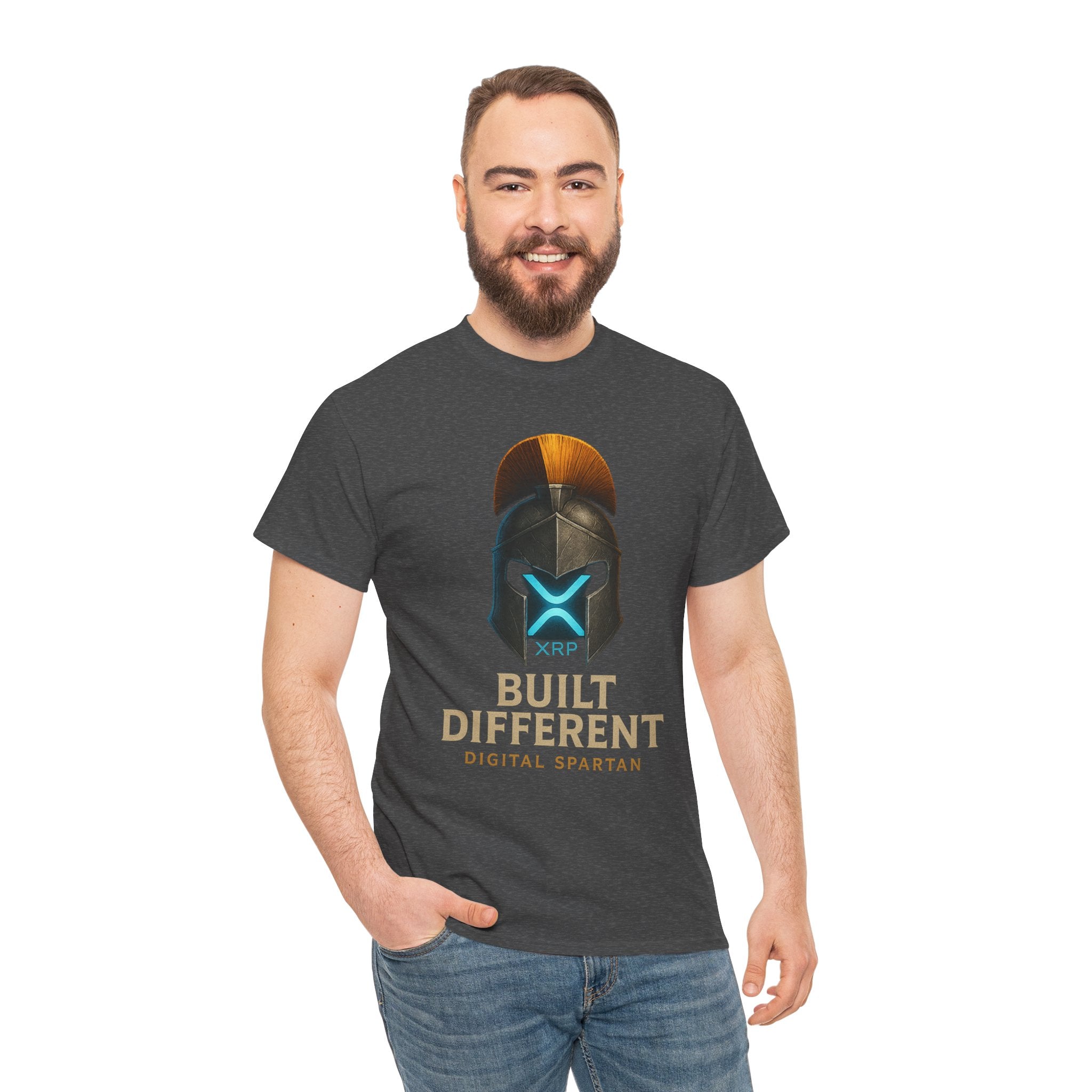 Built Different Spartan Tee — Digital Spartan XRP Crypto T-Shirt