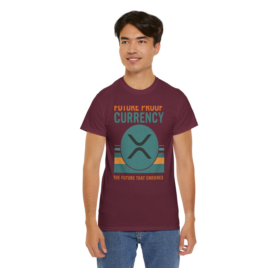 RIPPLE XRP 'Future Proof Currency' Graphic Tee — Crypto Retro Logo Shirt