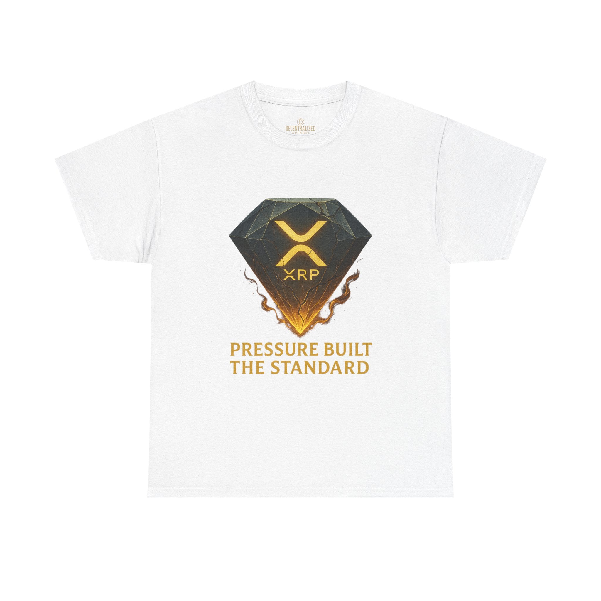 XRP Diamond Tee — "Pressure Built The Standard" Crypto Graphic T‑Shirt
