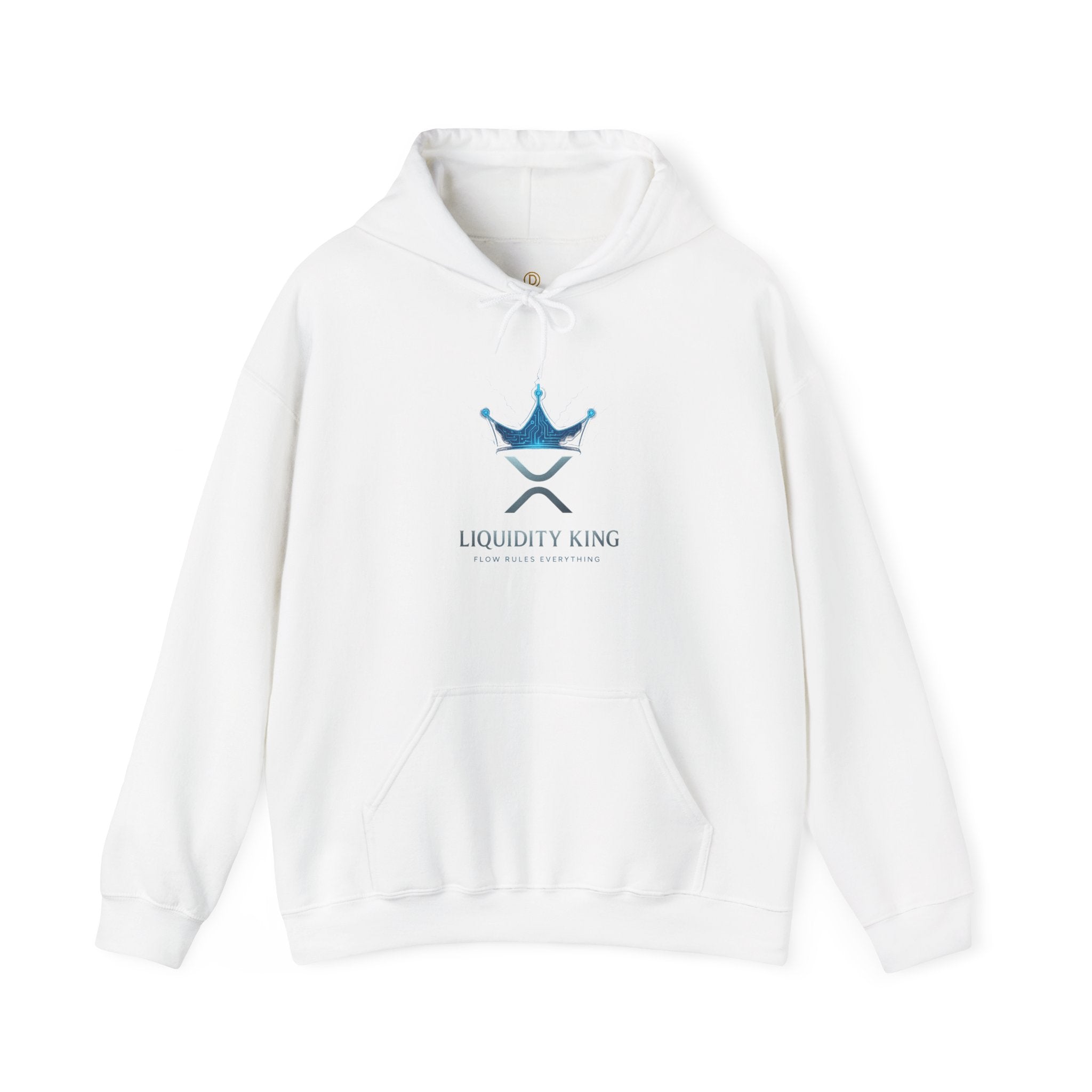 Liquidity King Hoodie — Blue Crown Logo Pullover