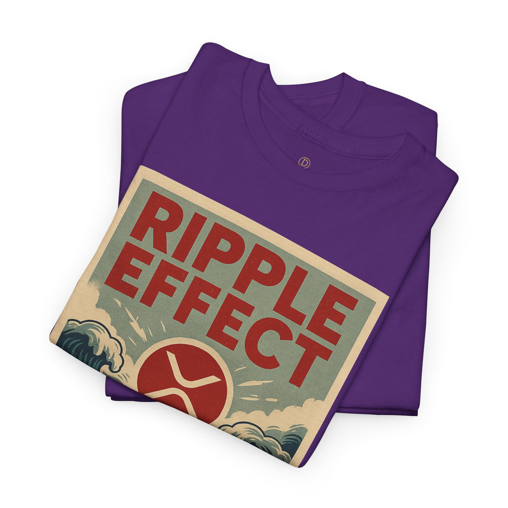 Ripple Effect Tee — Vintage Wave XRP Crypto Graphic T-Shirt