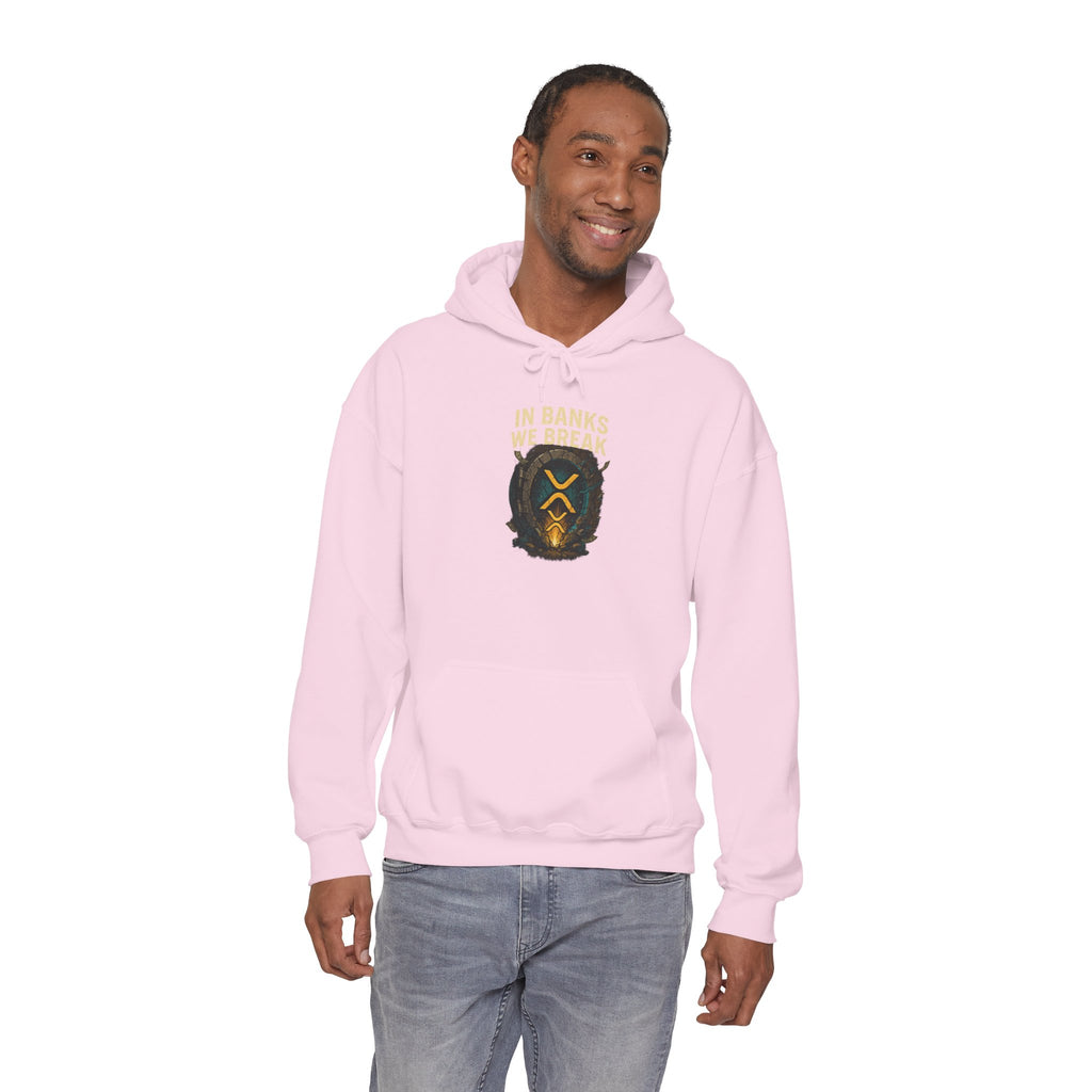 Hoodie — 'In Banks We Trust' Crest Pullover