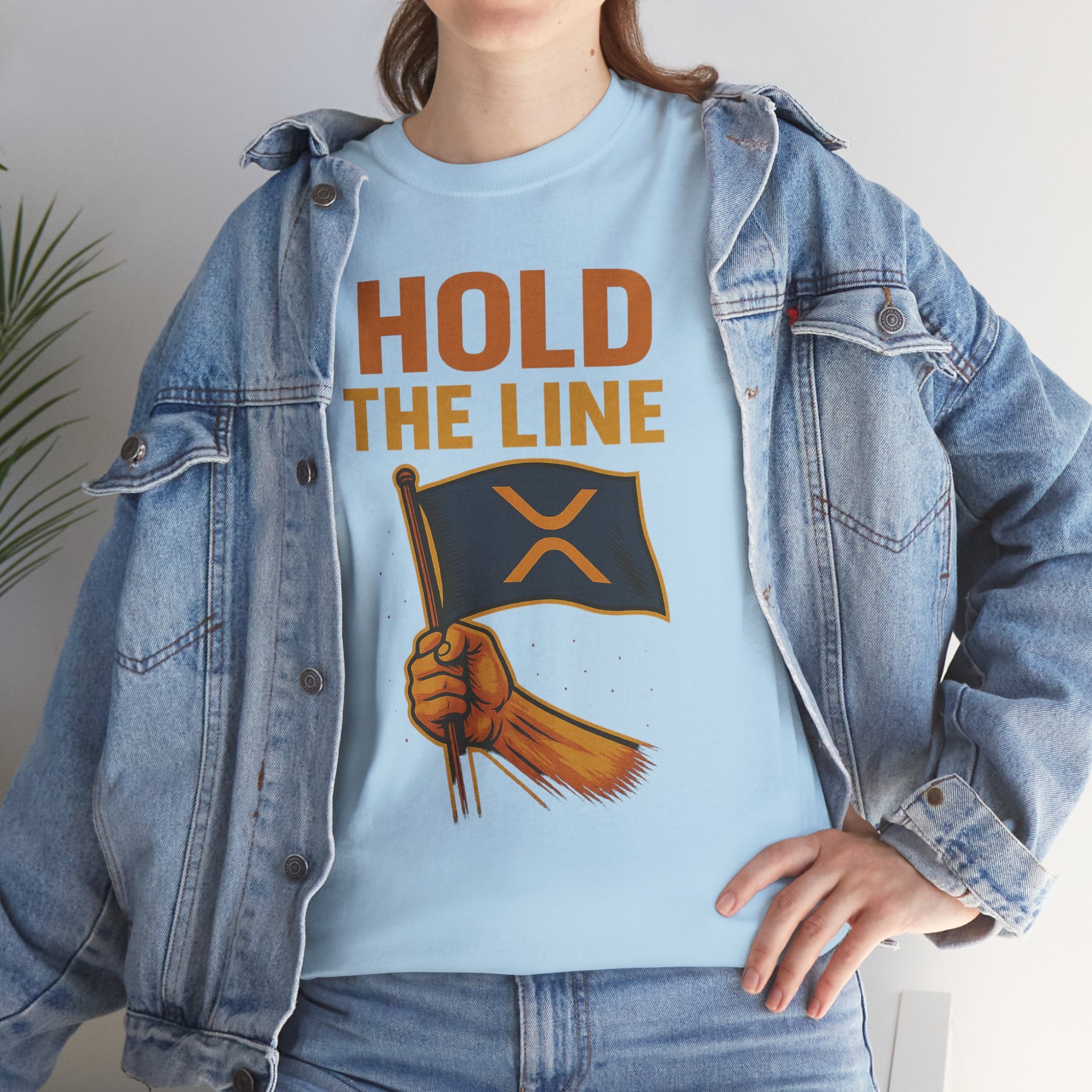 Hold The Line Tee — Bold Flag Graphic Cryptocurrency XRP Shirt