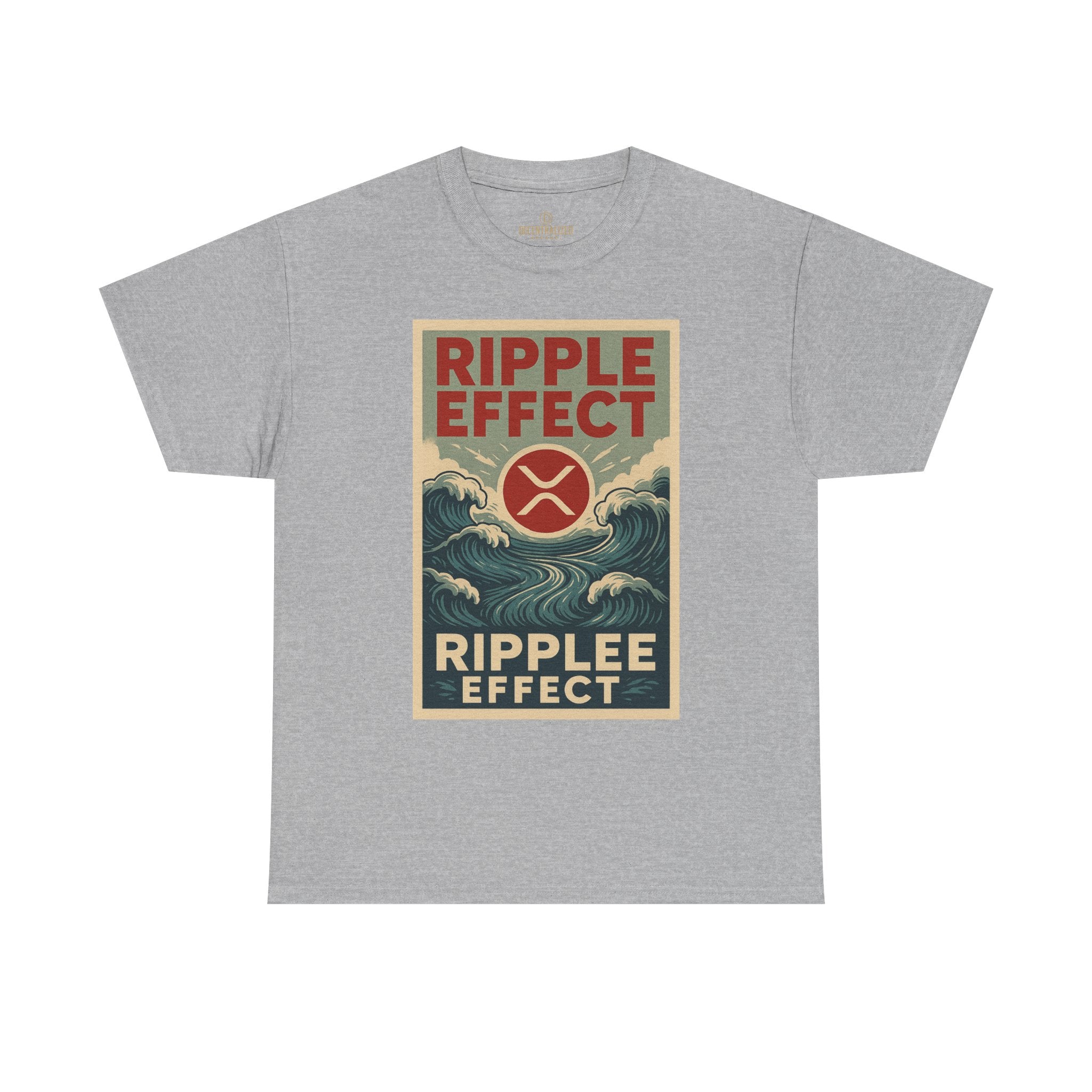 Ripple Effect Tee — Vintage Wave XRP Crypto Graphic T-Shirt
