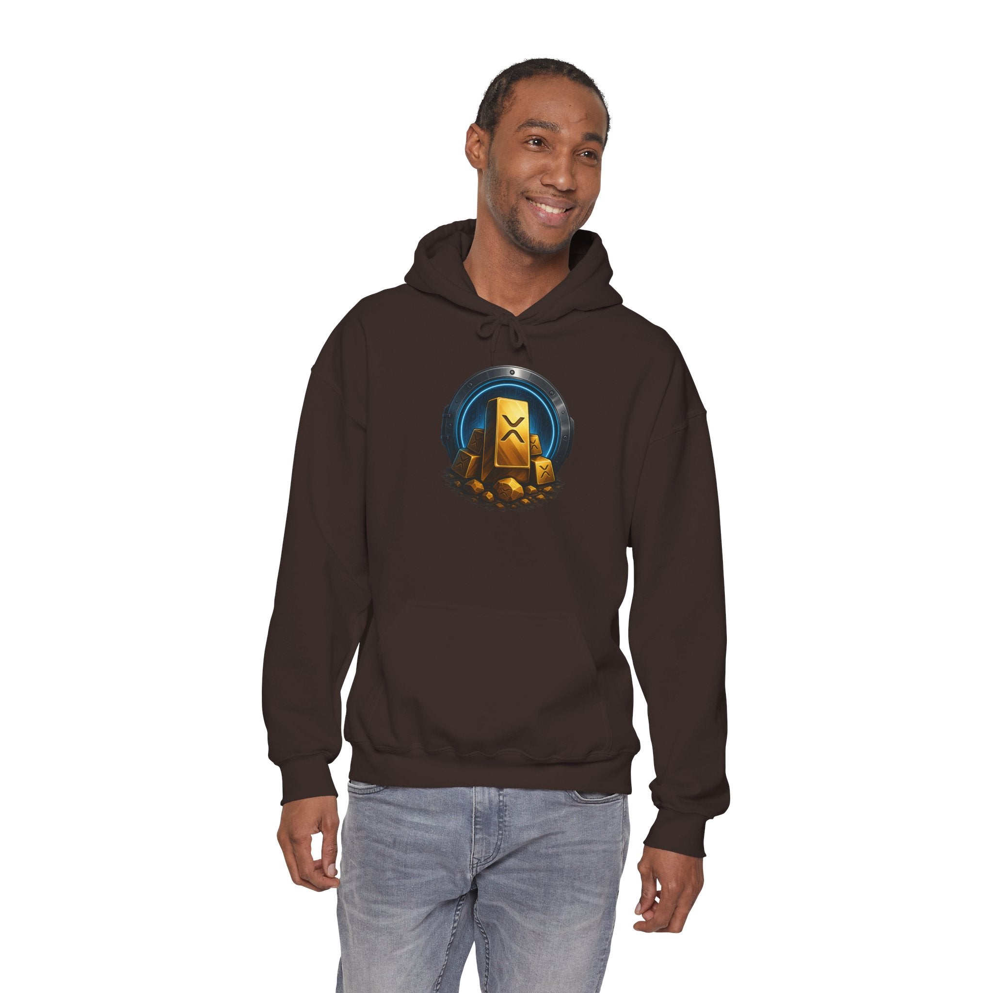 Gaming Treasure Hoodie — Gold Loot Chest Emblem