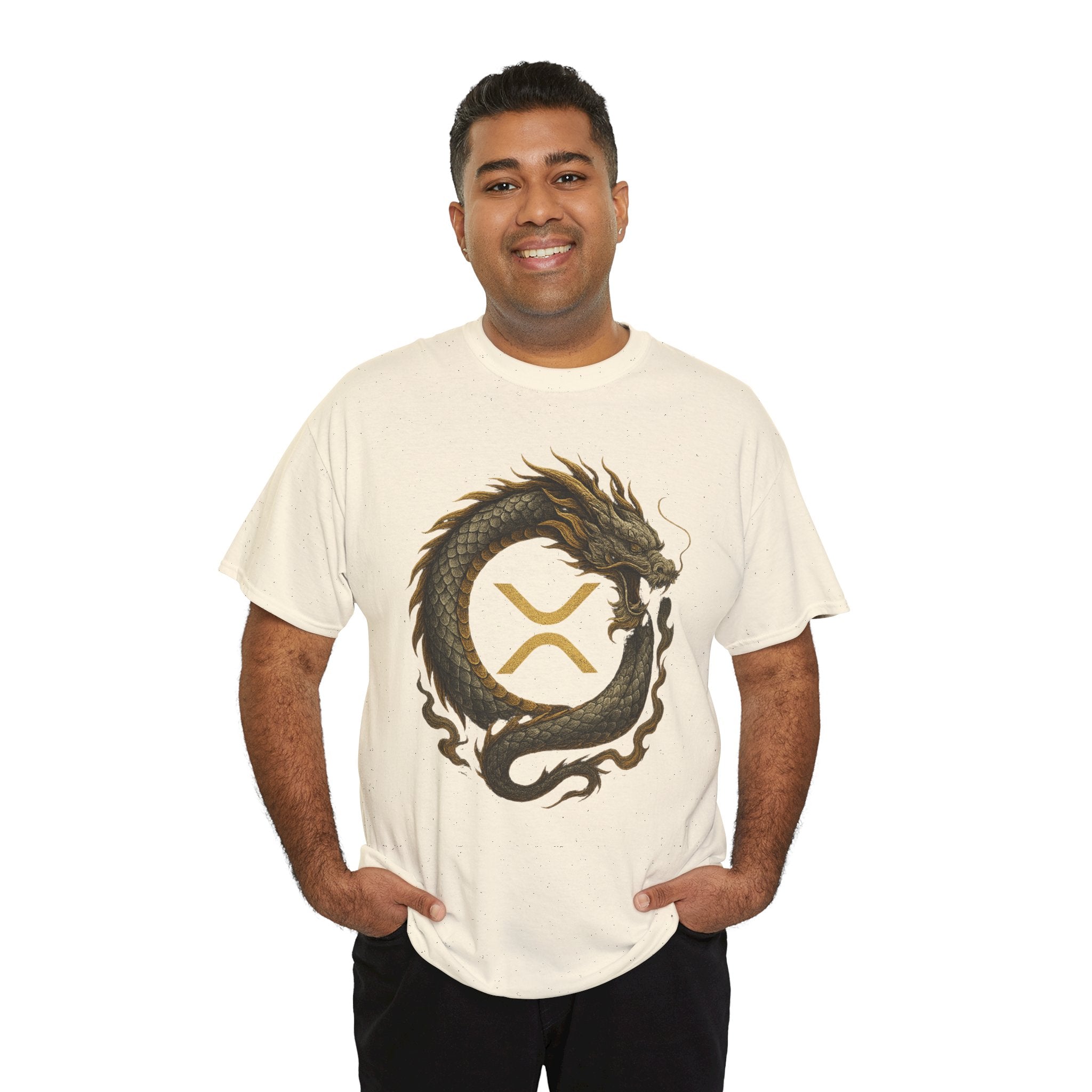 Dragon XRP Logo T-Shirt — Crypto XRP Circle Dragon Graphic Tee