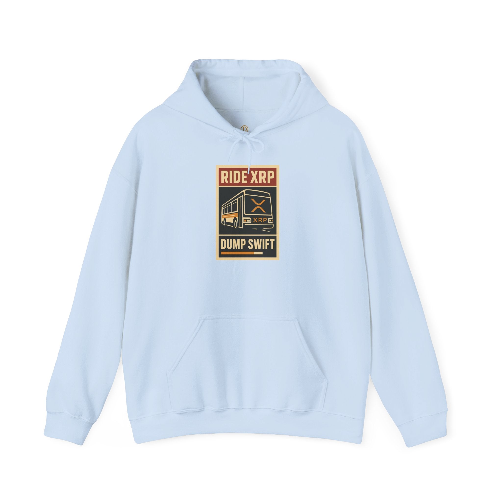 XRP Crypto Hoodie — "Ride XRP, Dump Swift" Retro Badge