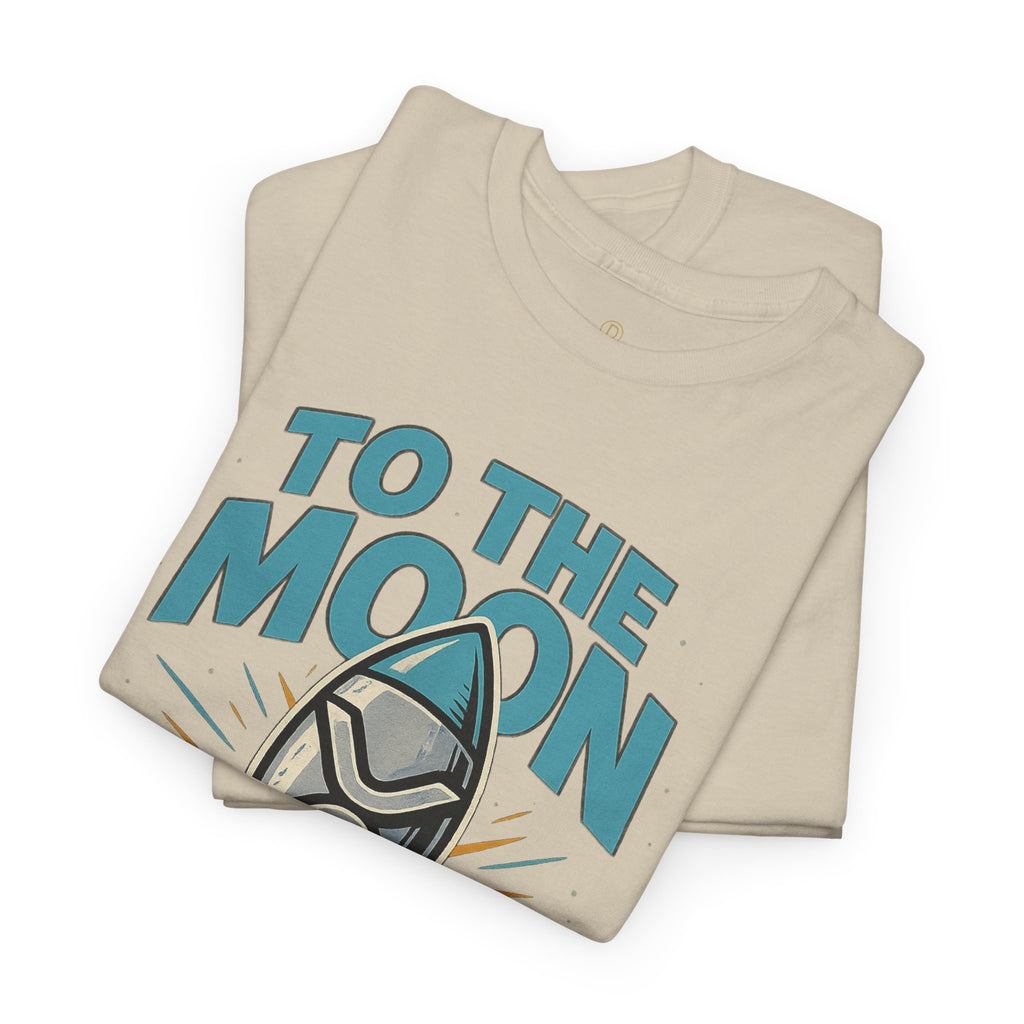 To The Moon Rocket T-Shirt — Space Graphic Tee for Crypto & Space Enthusiasts