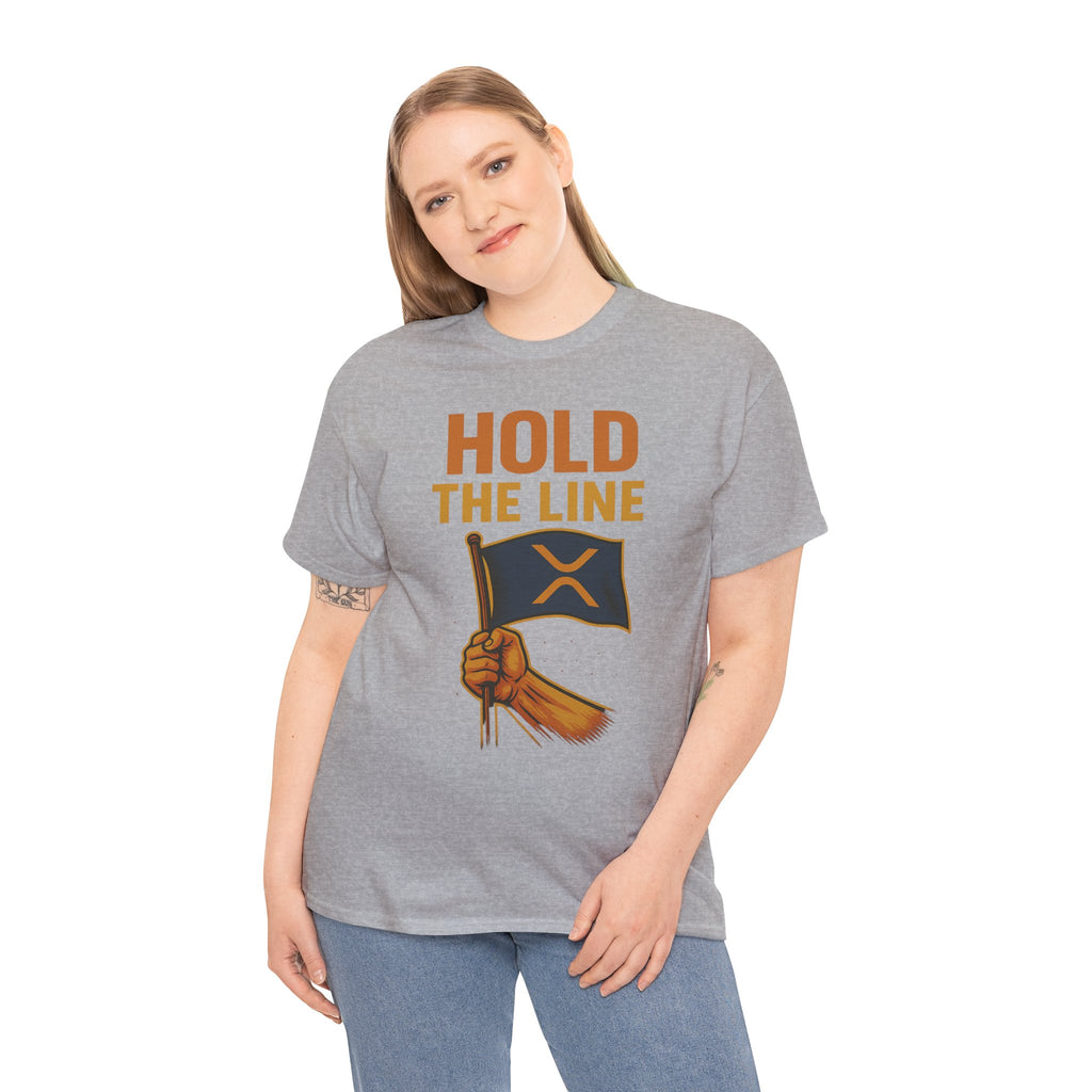 Hold The Line Tee — Bold Flag Graphic Cryptocurrency XRP Shirt