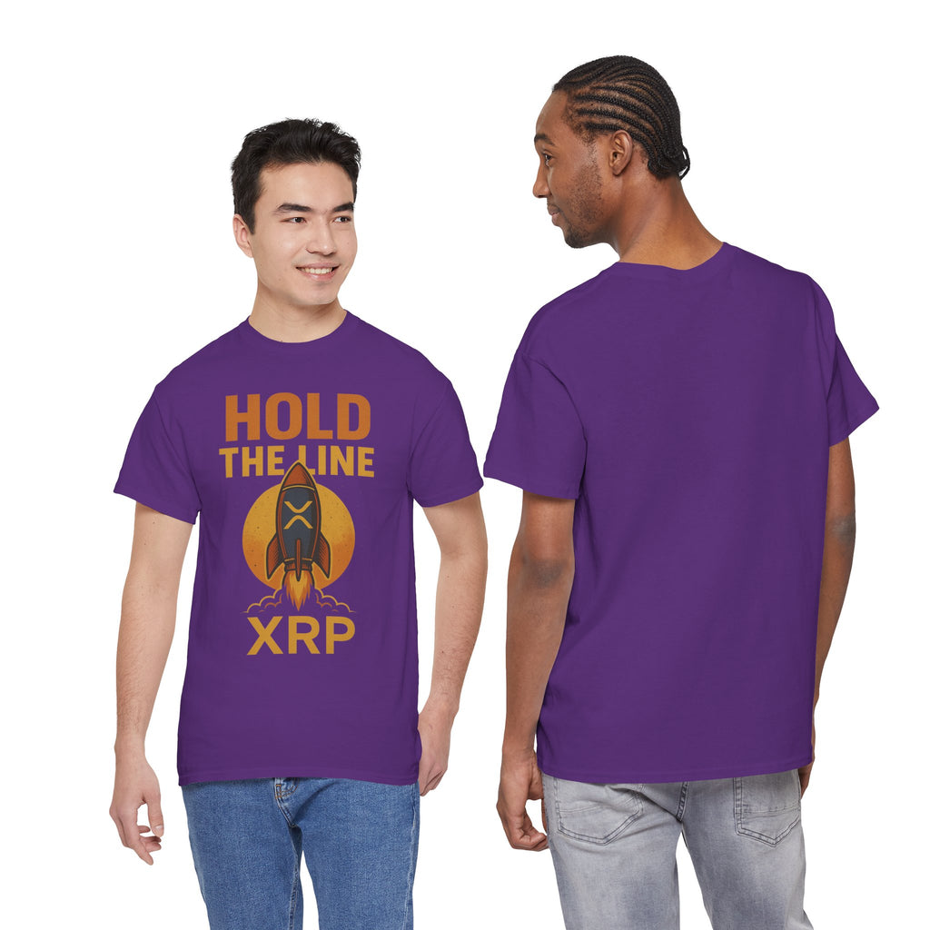 XRP Hold The Line Rocket Tee — Crypto Investor T‑Shirt