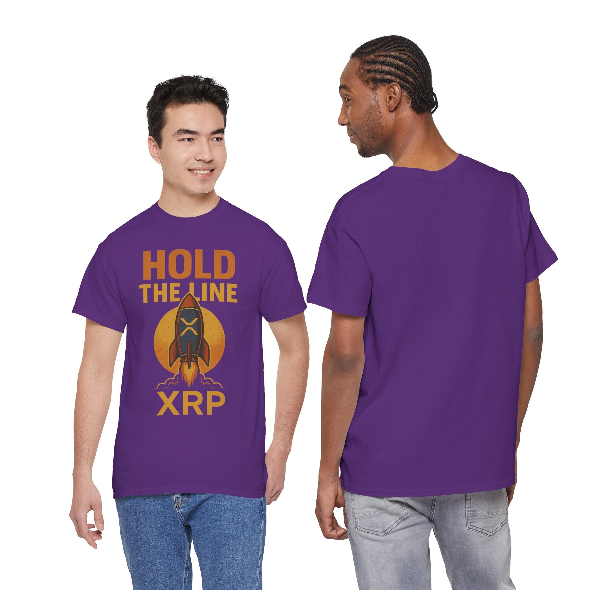 XRP Hold The Line Rocket Tee — Crypto Investor T‑Shirt