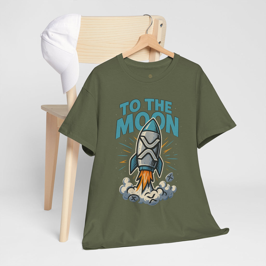 To The Moon Rocket T-Shirt — Space Graphic Tee for Crypto & Space Enthusiasts