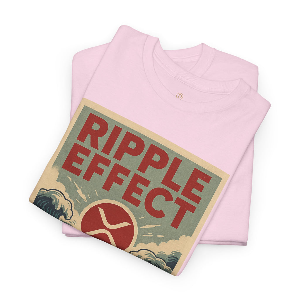 Ripple Effect Tee — Vintage Wave XRP Crypto Graphic T-Shirt