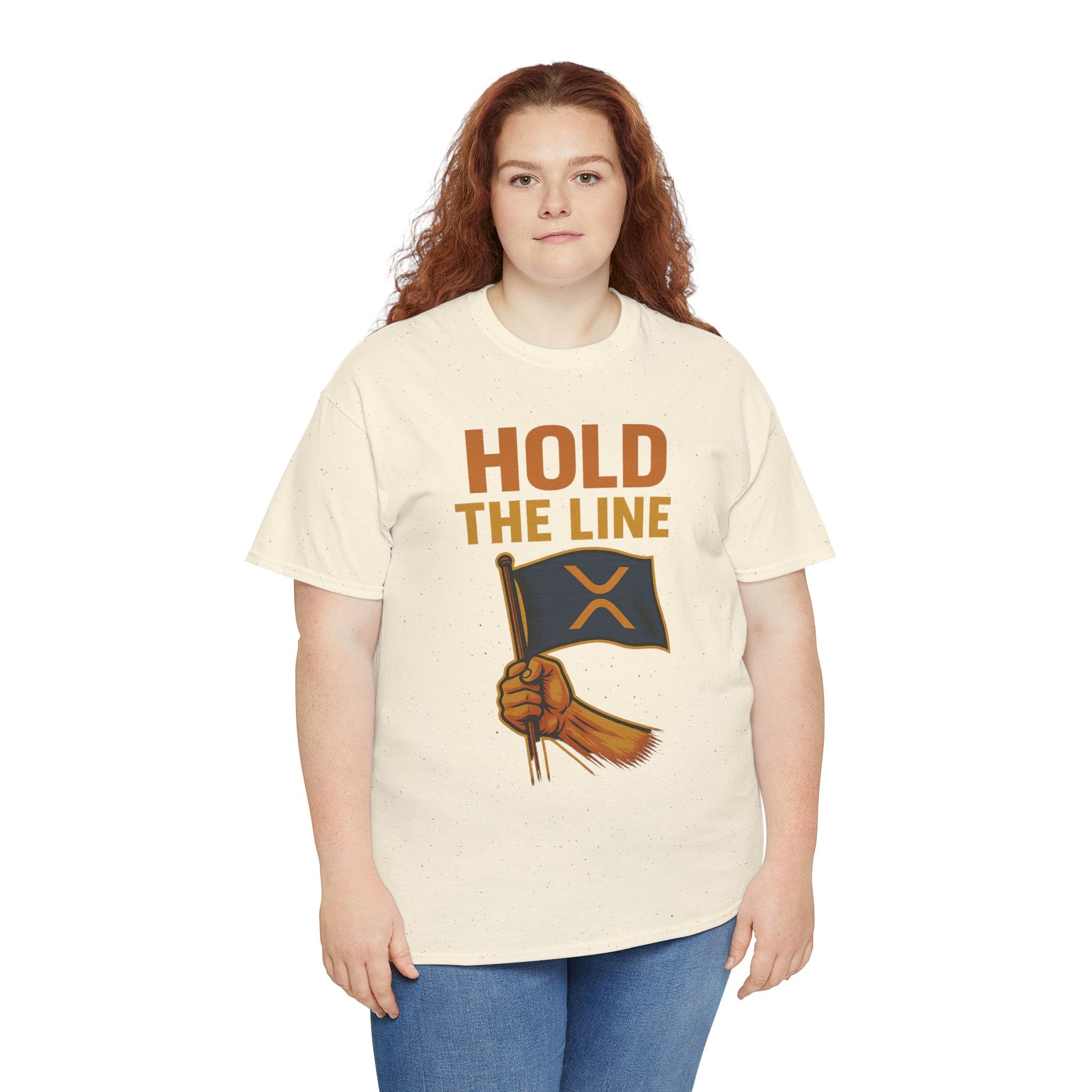 Hold The Line Tee — Bold Flag Graphic Cryptocurrency XRP Shirt