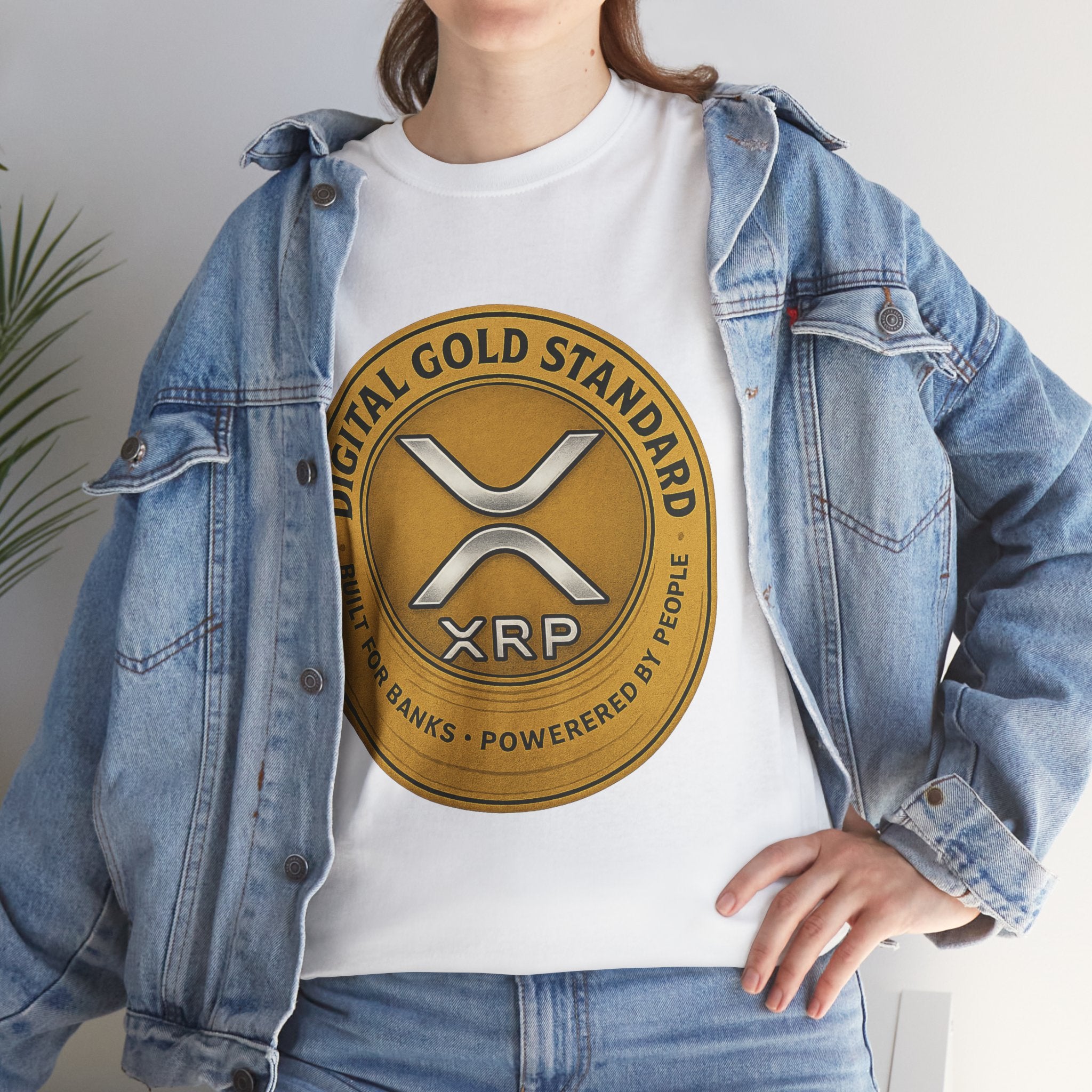 XRP Digital Gold Tee – Cryptocurrency Logo Shirt