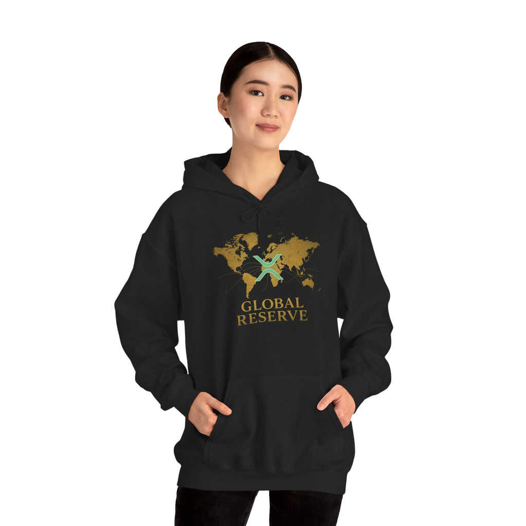 Global Reserve Hoodie — World Map Logo Pullover