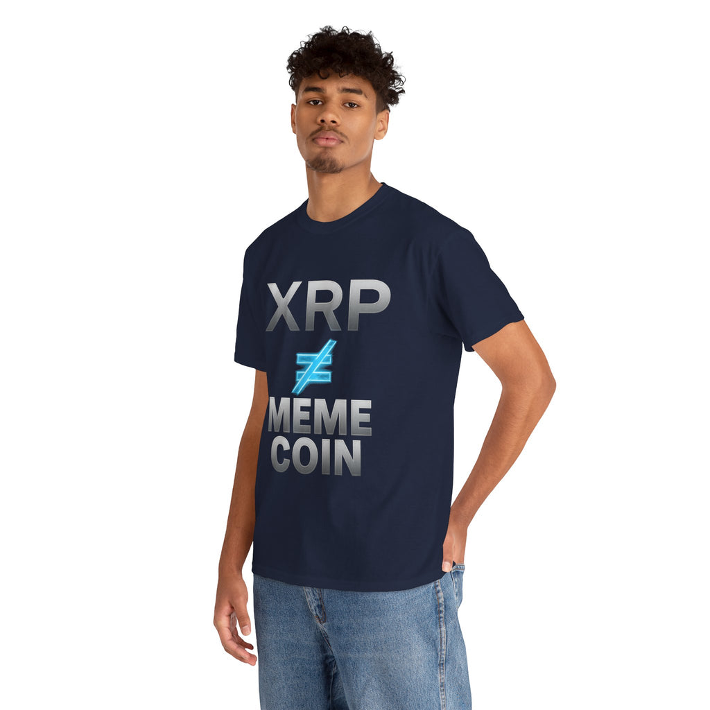XRP ≠ Meme Coin T-Shirt — Crypto Investor Statement Tee