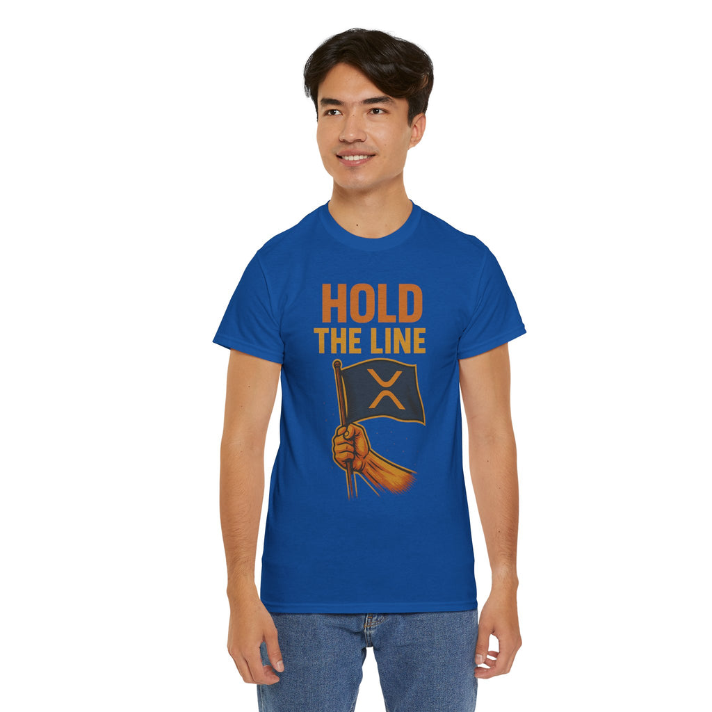 Hold The Line Tee — Bold Flag Graphic Cryptocurrency XRP Shirt