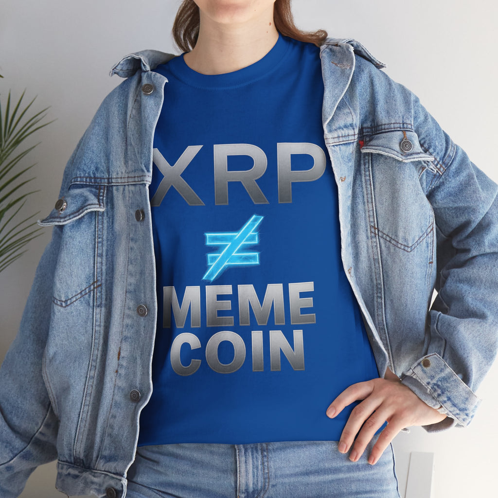 XRP ≠ Meme Coin T-Shirt — Crypto Investor Statement Tee