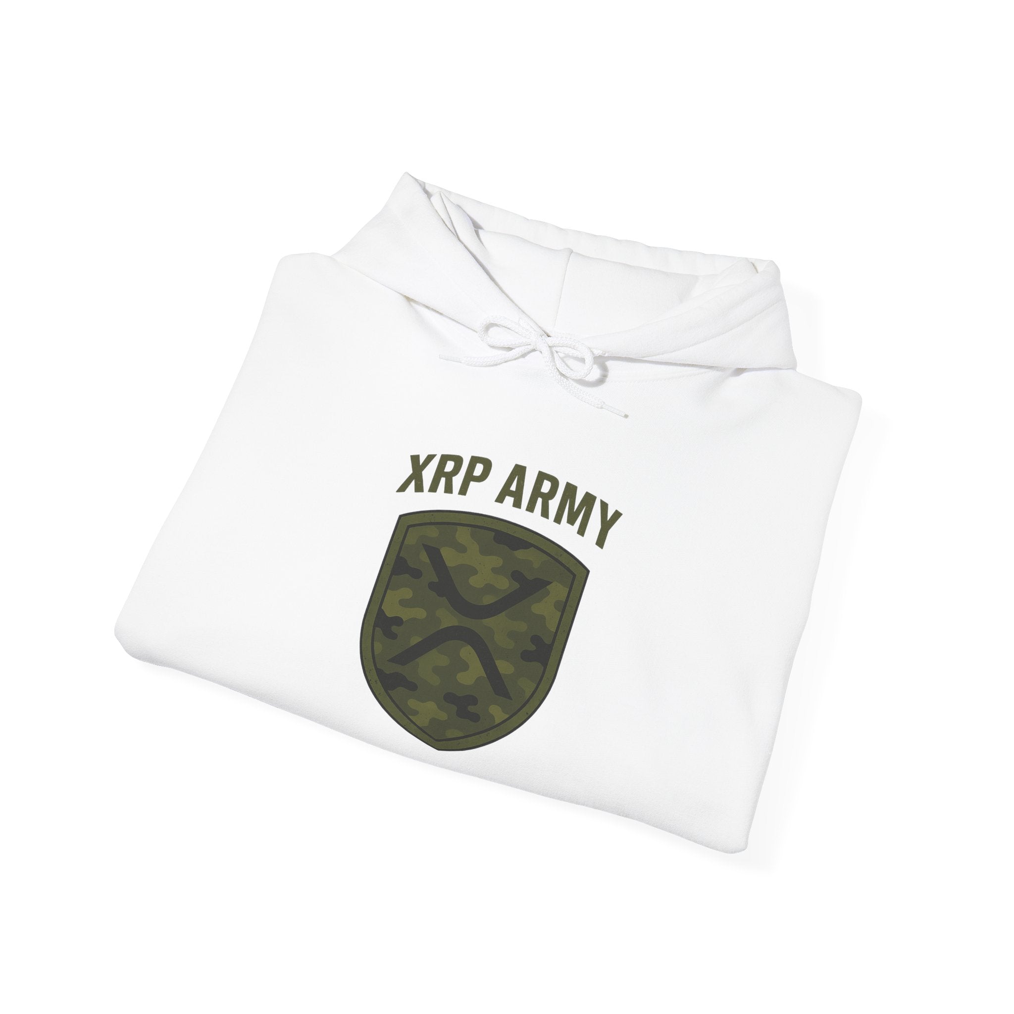 XRP Army Hoodie – Crypto Shield Camouflage Sweatshirt