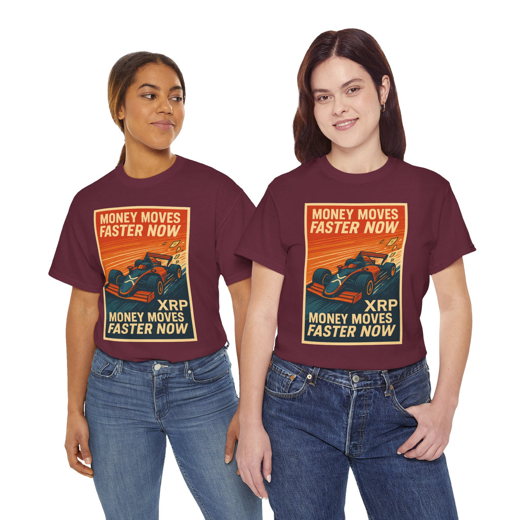 XRP 'Money Moves Faster Now' Racing Tee — Crypto Enthusiast T-Shirt