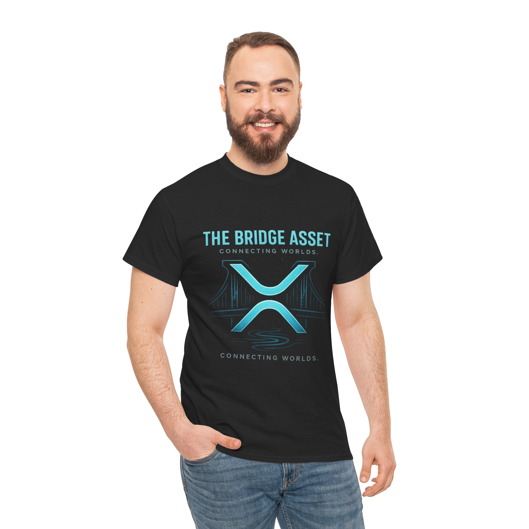 The Bridge Asset Tee – 'Connecting Worlds' Crypto Ripple X Logo T-Shirt