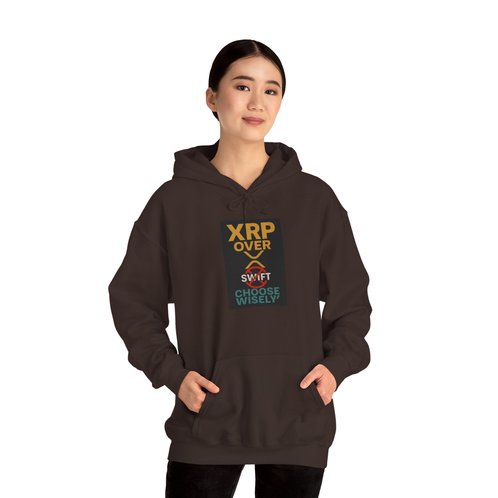 XRP Over Swift Hoodie - "Choose Wisely" Crypto Advocacy Sweatshirt