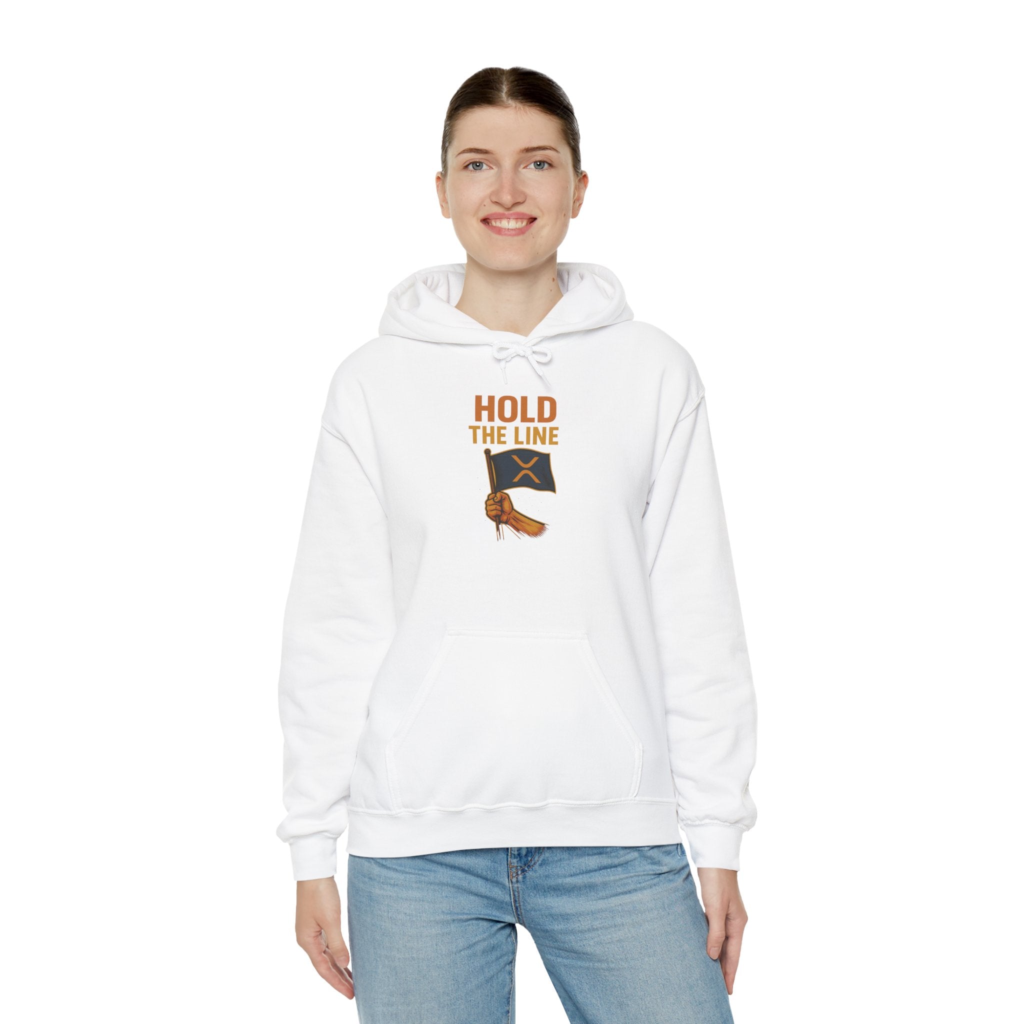 Hold The Line Hoodie — Flag & Fist Graphic Pullover